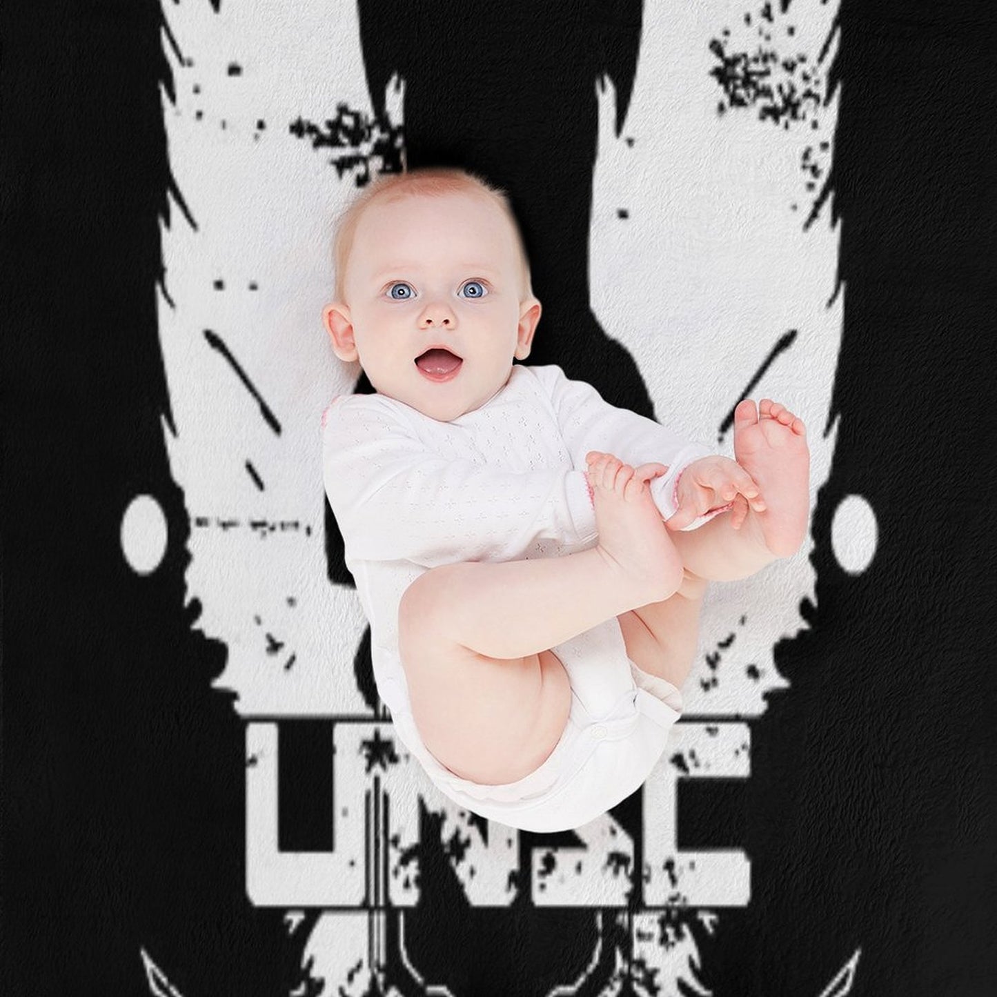 Halo UNSC Worn Logo High Quality Plush Throw Blanket