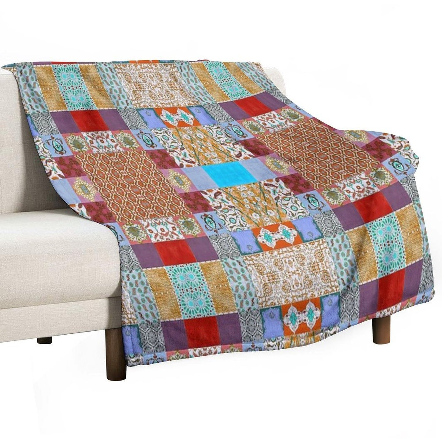 Geometric Abstract Pattern II Eco-conscious Throw Blanket