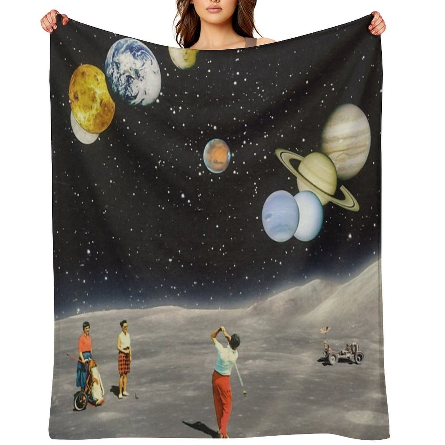 Cosmic Golf Quick-dry Throw Blanket