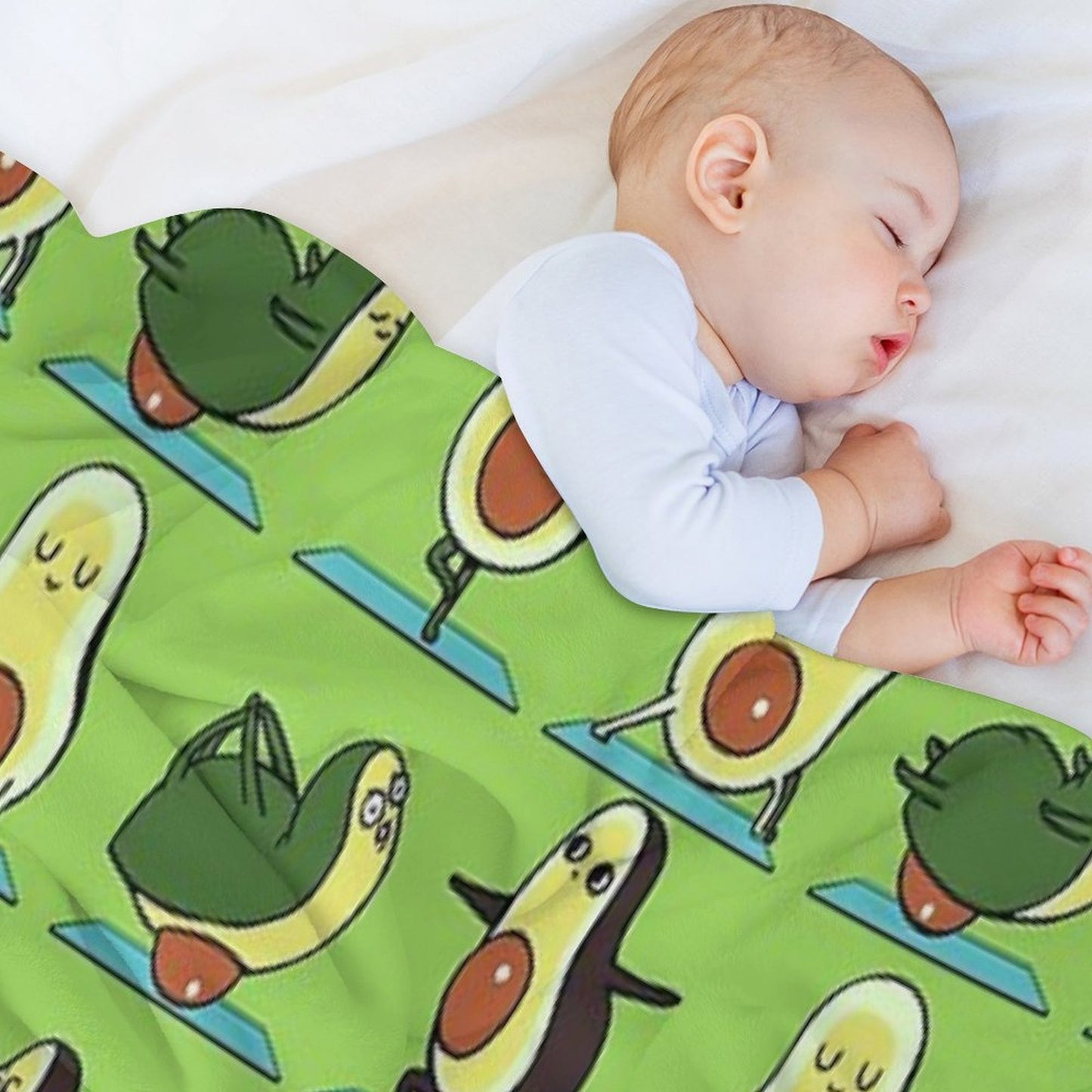 Avocado Yoga Wrinkle-free Throw Blanket
