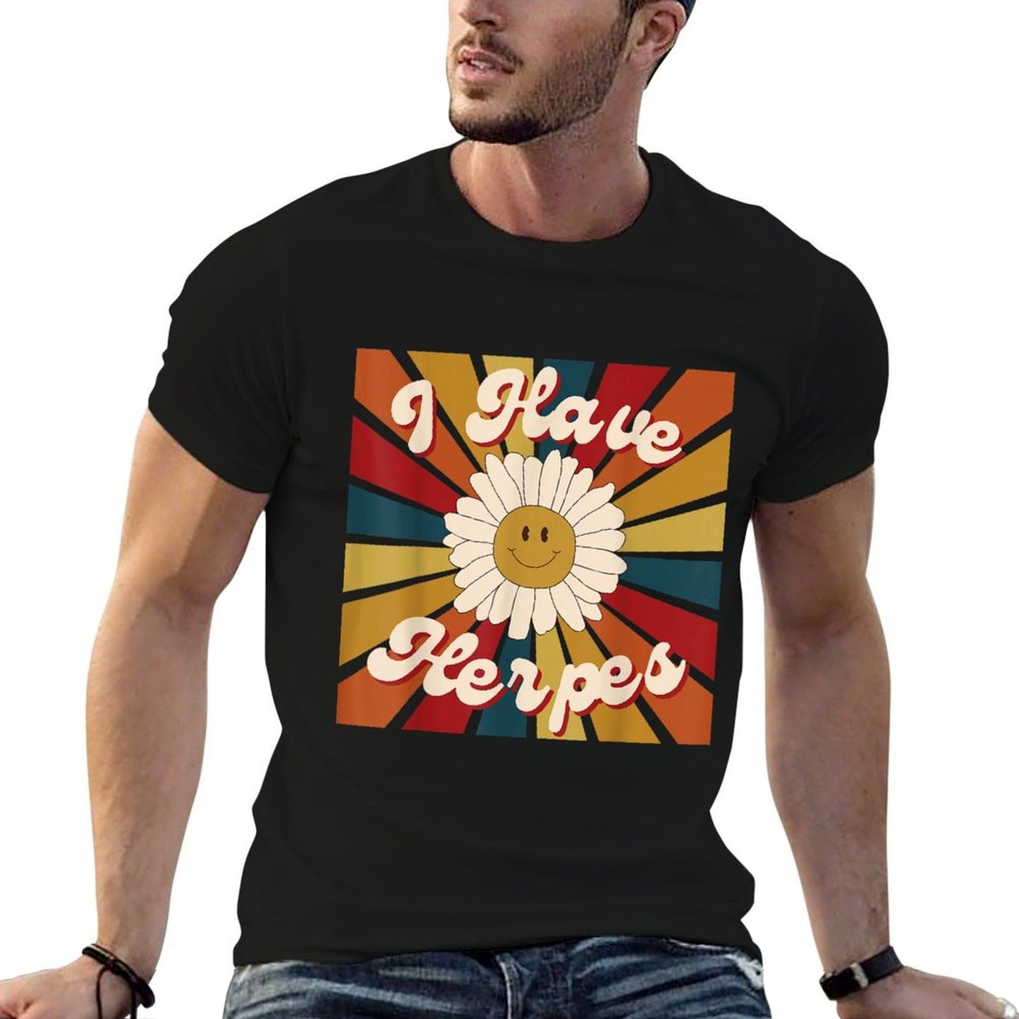 I Have Herpes Funny Retro Offensive Inappropriate Meme Affordable Price T-Shirt