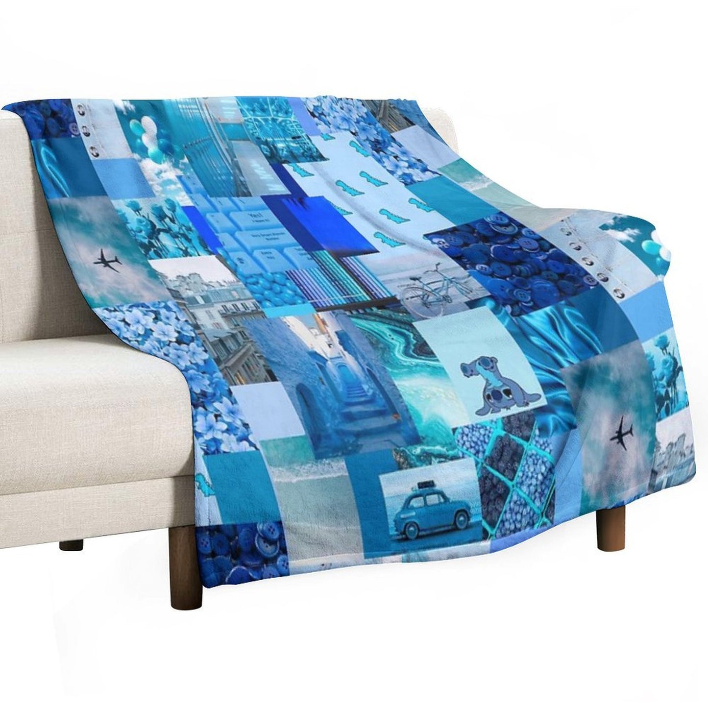 Blue Aesthetic Premium Throw Blanket