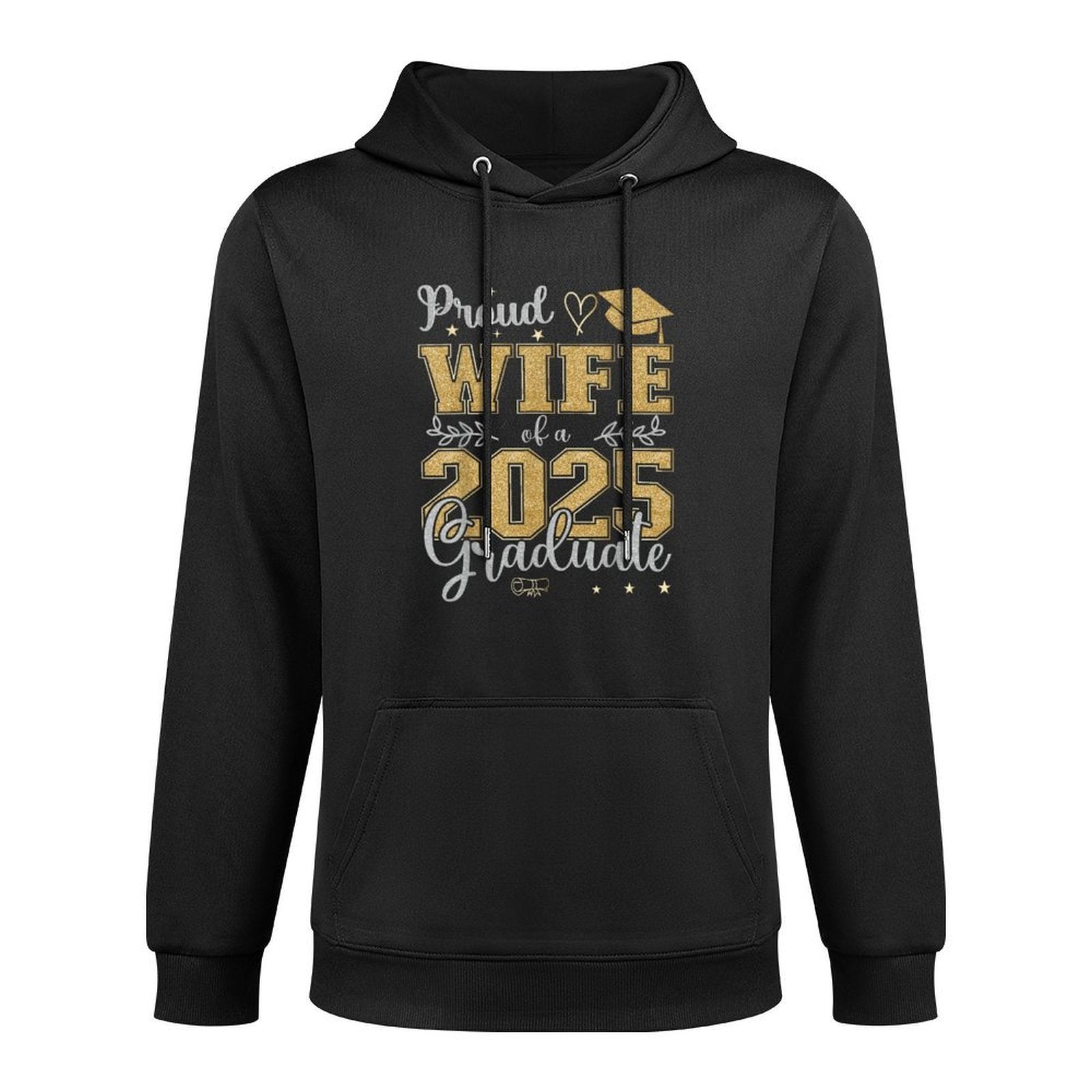 Proud Wife of A Class of 2025 Graduate for Graduation Cotton-Polyester Blend Hoodie