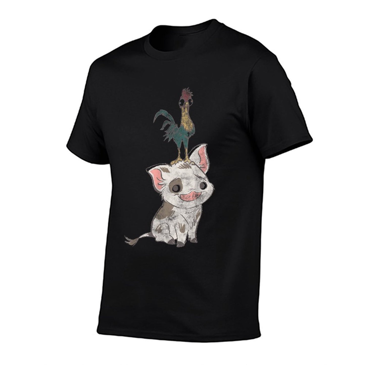 Disney Moana Pua And Hei Hei Simple Portrait Quick-drying T-Shirt