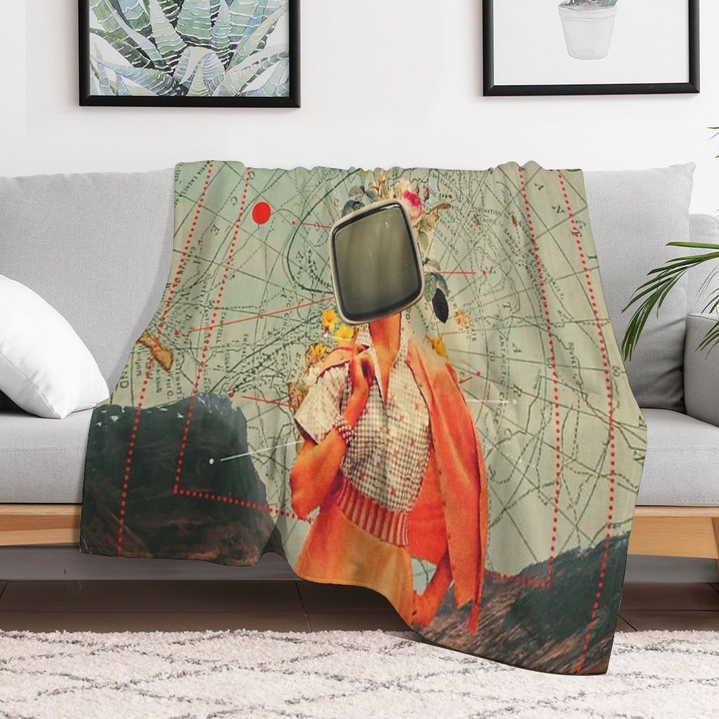 Antarctic Broadcast Wrinkle-free Throw Blanket