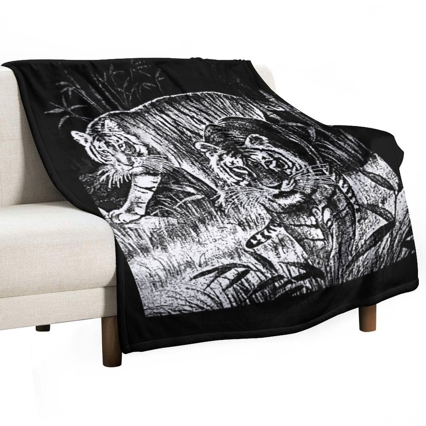 Cobija Del Tigre Mexican Blanket Tiger Meme Easy Care Throw Blanket