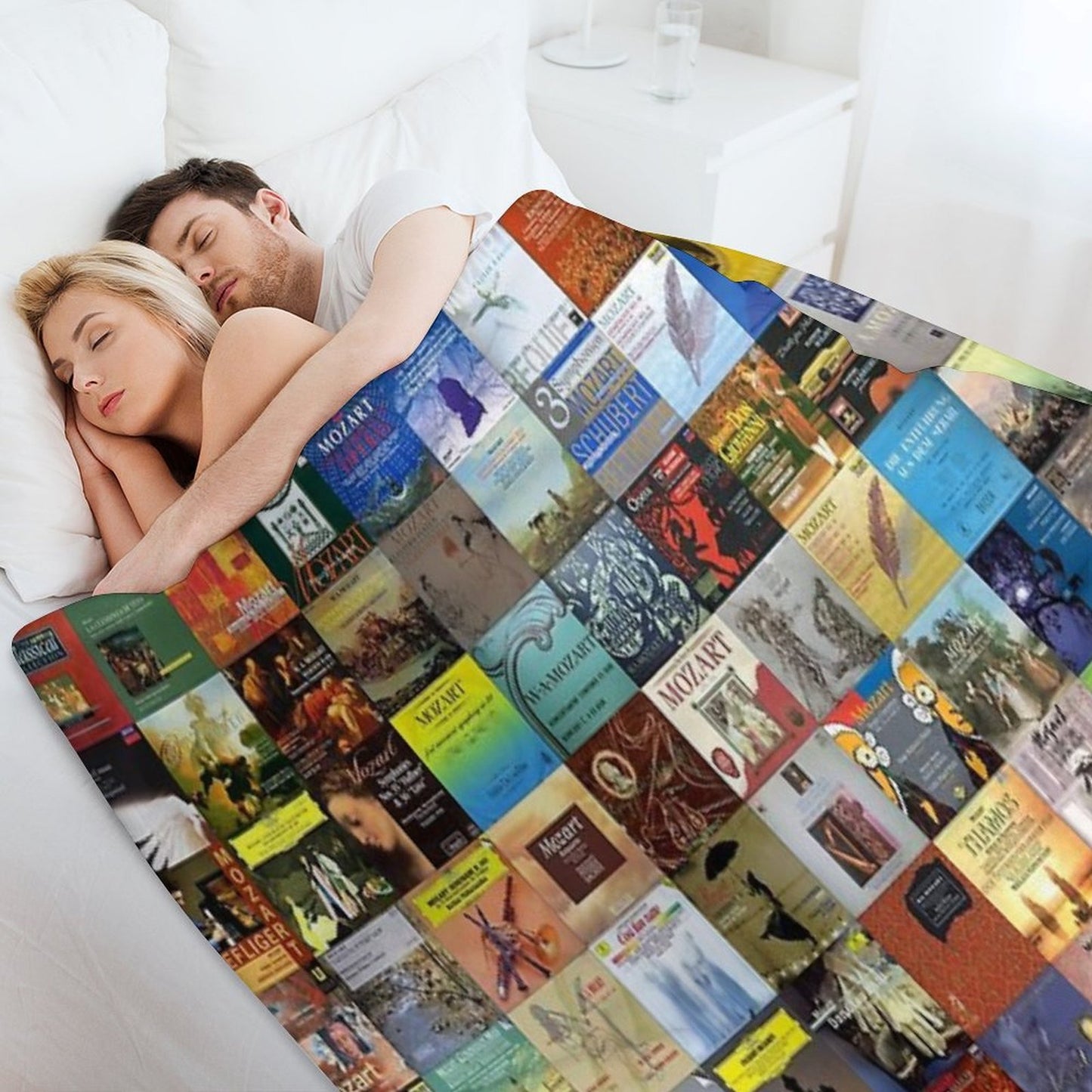 Mozart Album Covers Velvety-soft Throw Blanket