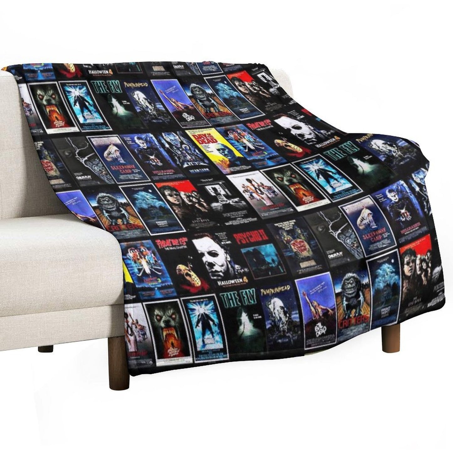 1980s Horror Classics Shrink-resistant Throw Blanket