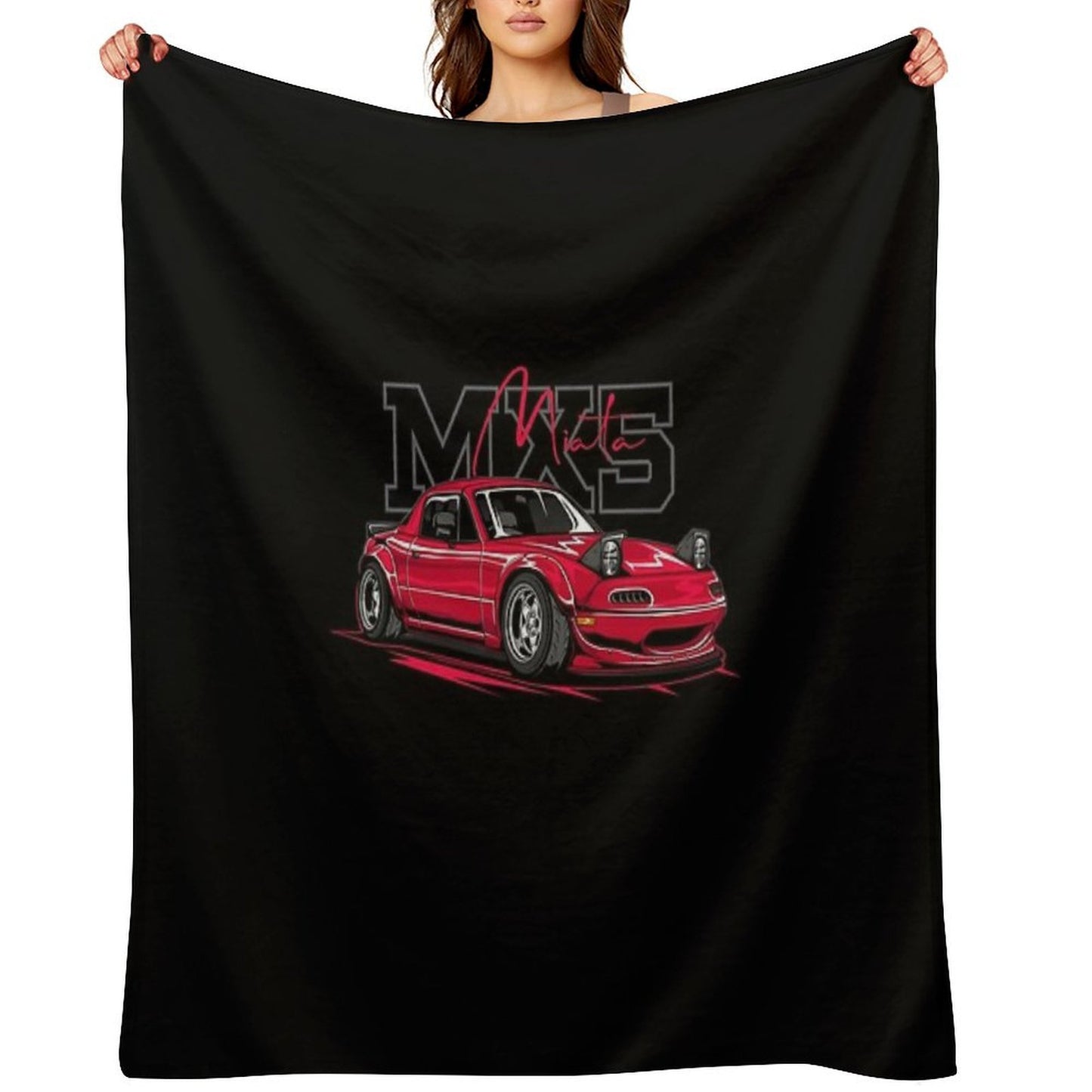 Red Mazda MX5 Miata Durable Throw Blanket