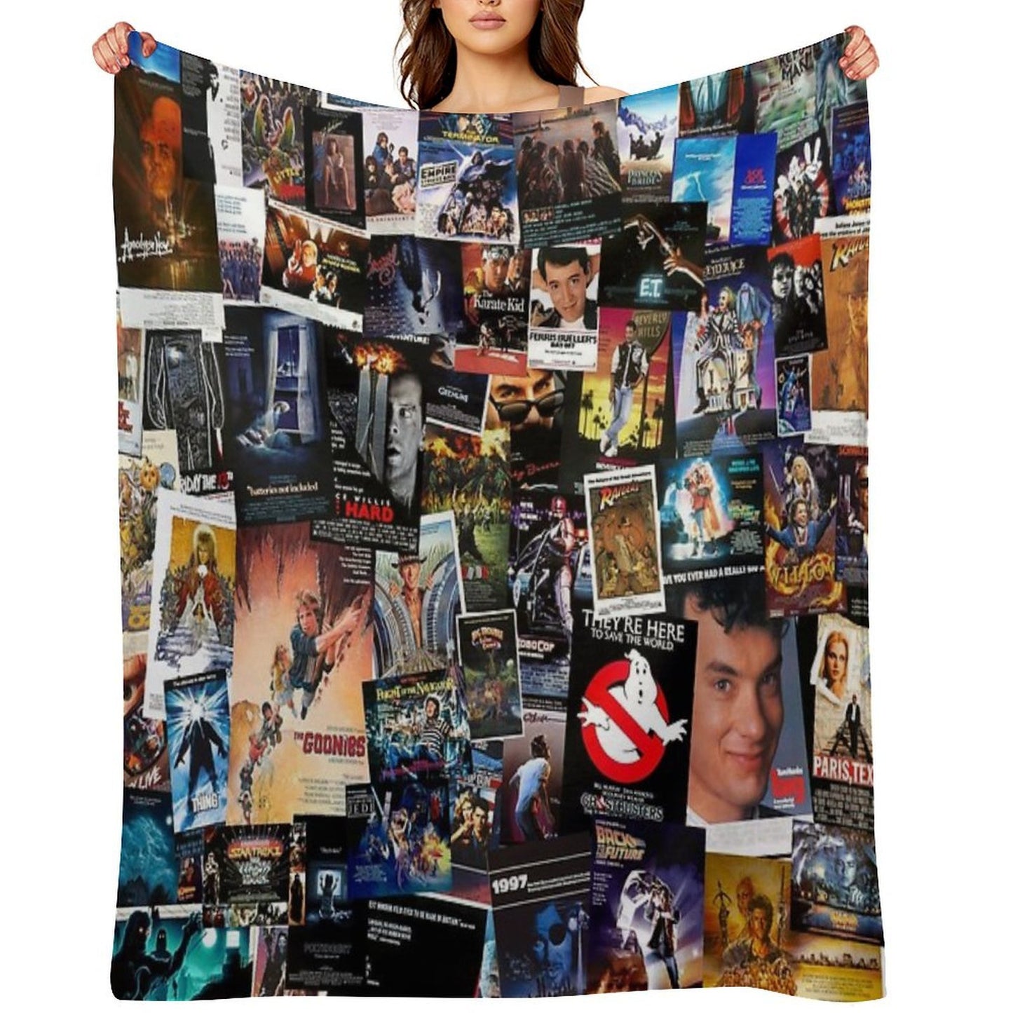 1980s Movie Posters Easy Care Throw Blanket