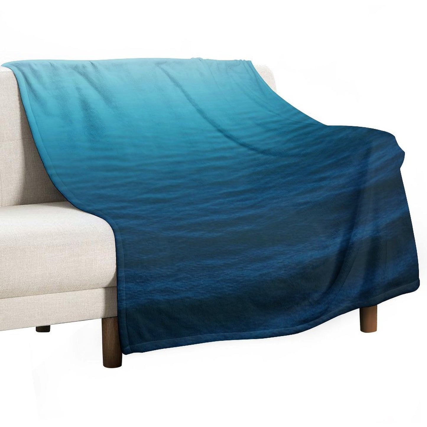 Deep Blue Velvety-soft Throw Blanket