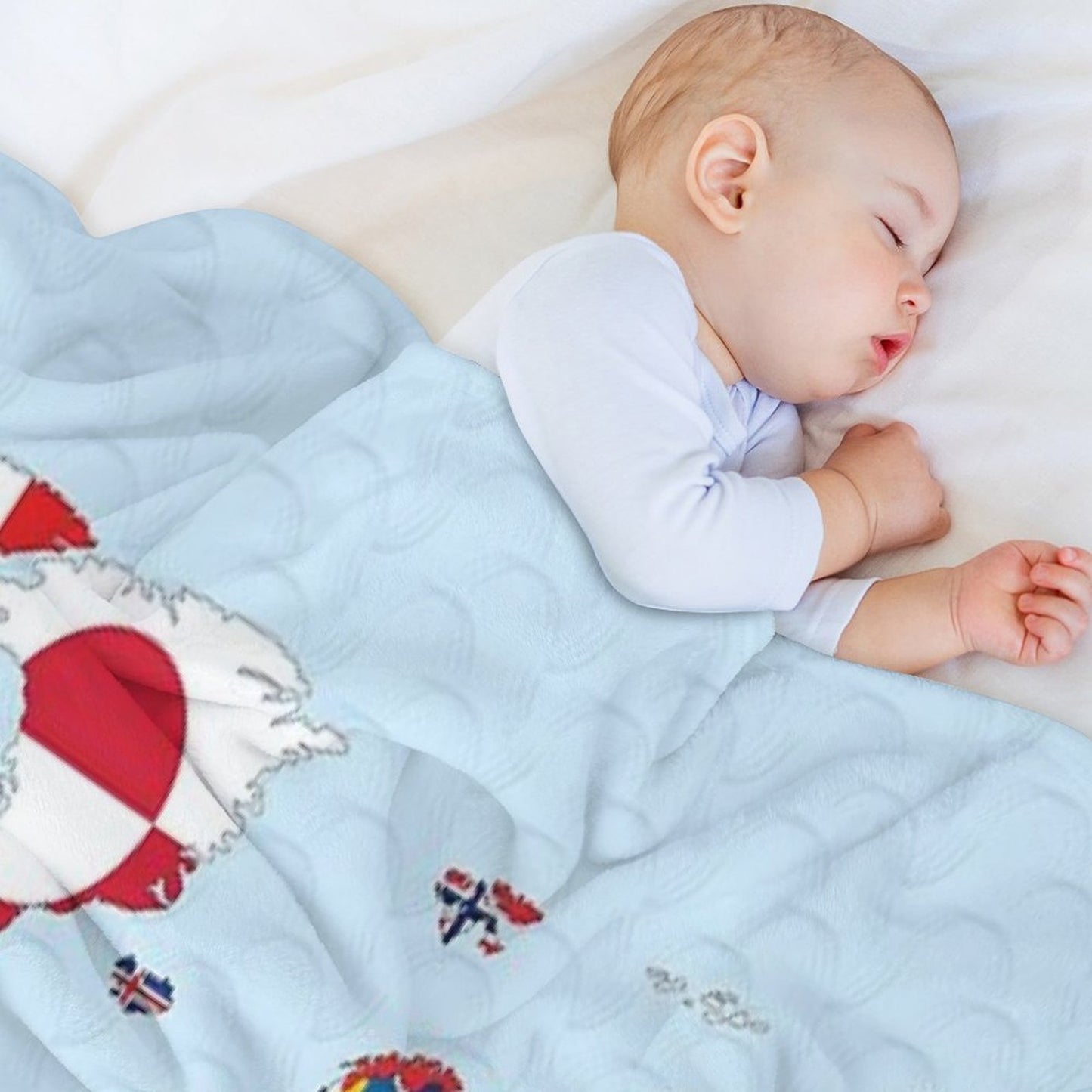 World Map Made Up of Each Countries Flag Plush Throw Blanket