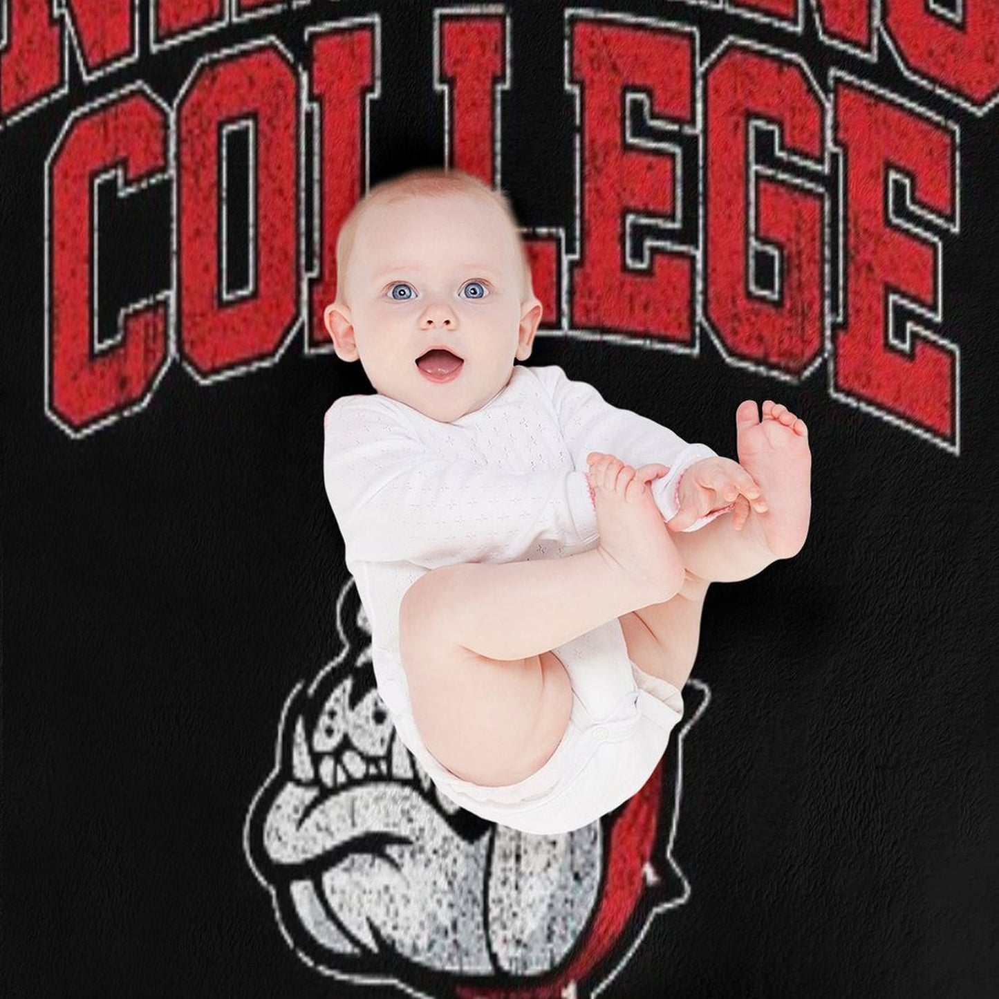 Navarro Bulldogs Cheerleading Machine-washable Throw Blanket