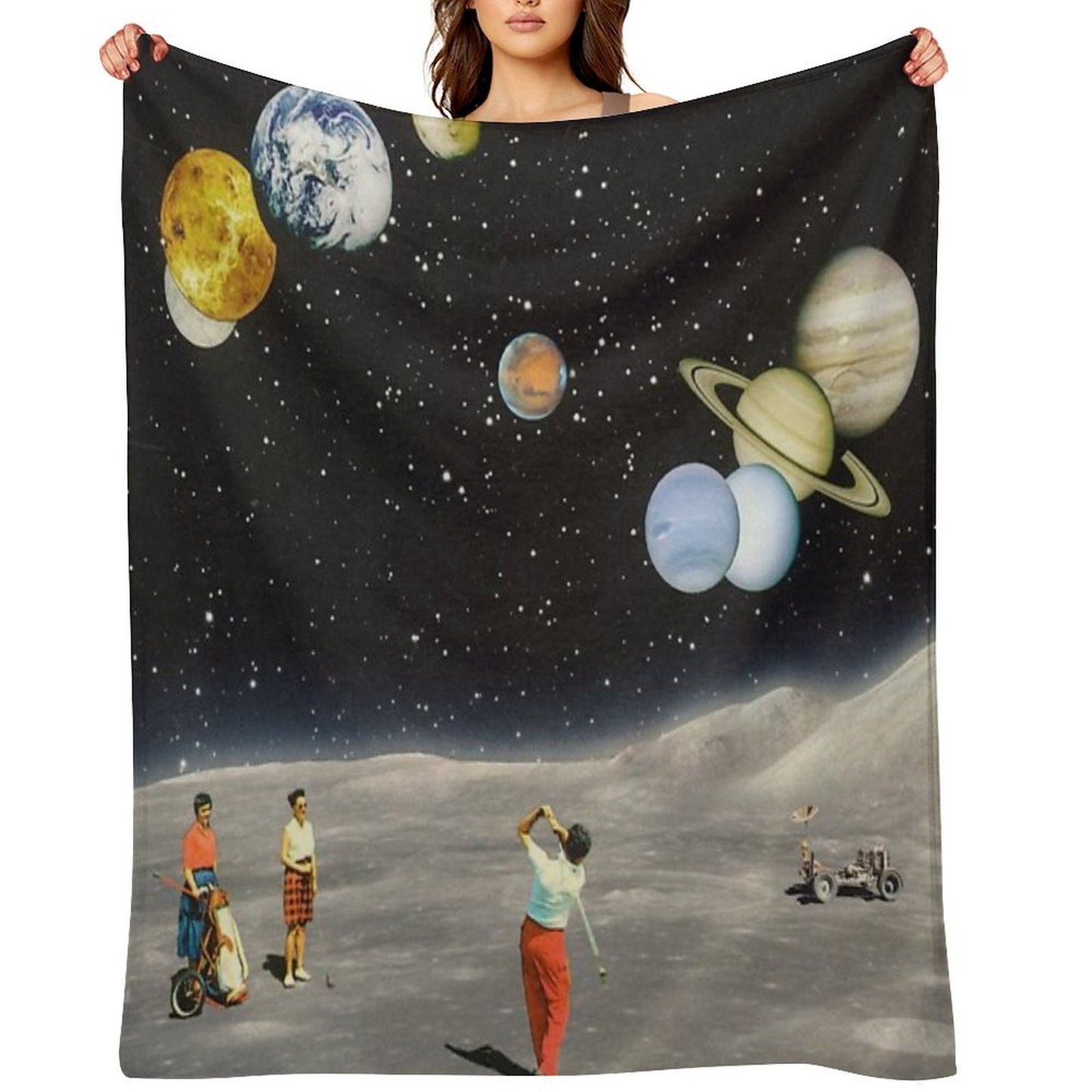 Cosmic Golf Quick-dry Throw Blanket