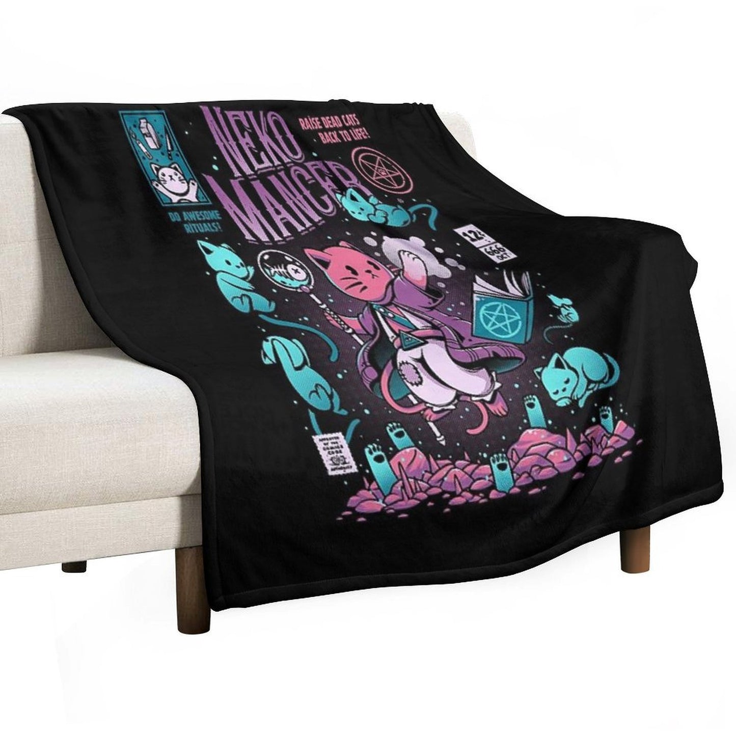 Nekomancer Gift-ready Throw Blanket
