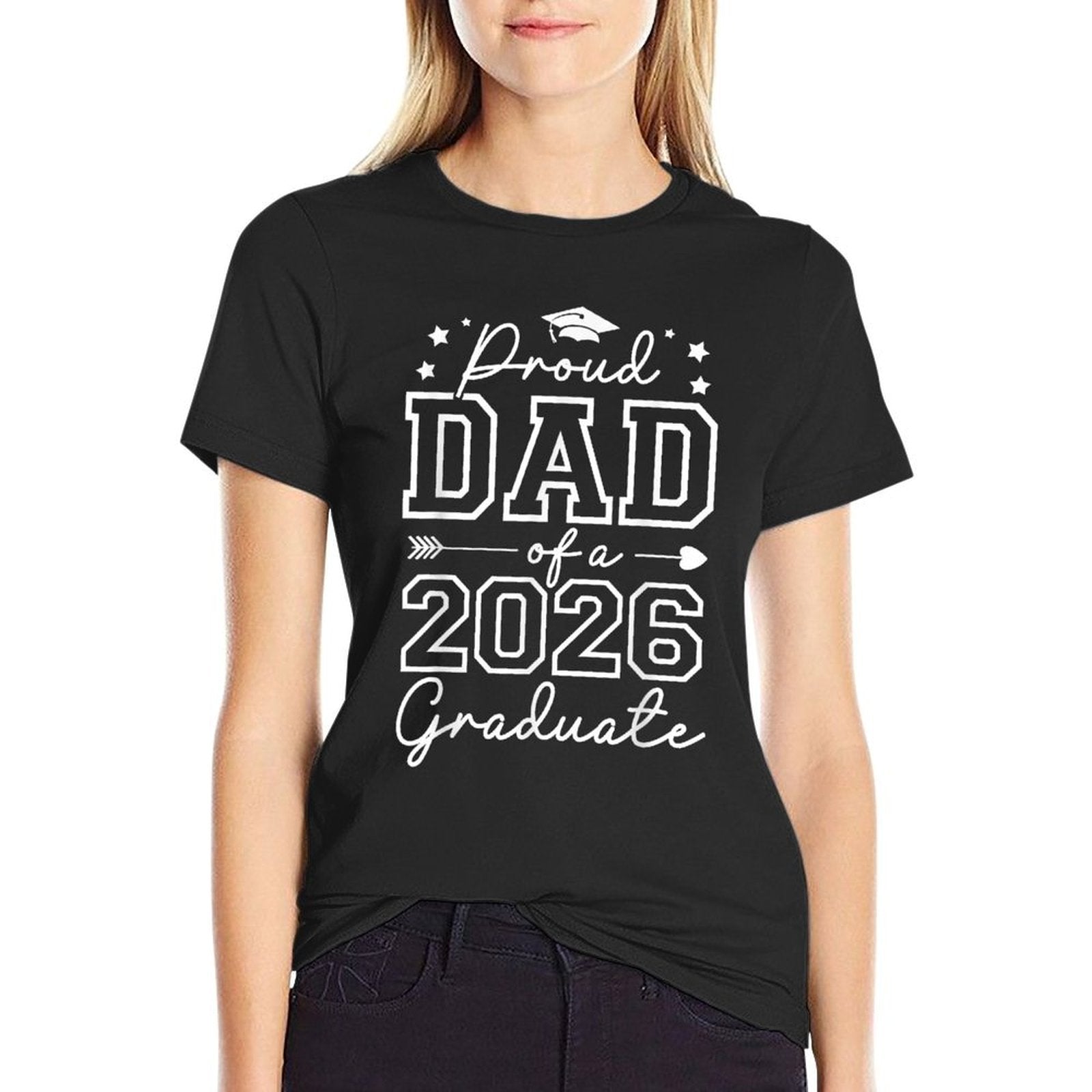 Proud Dad Of A Class Of 2026 Graduate Dad Senior 2026  Vintage-inspired T-Shirt