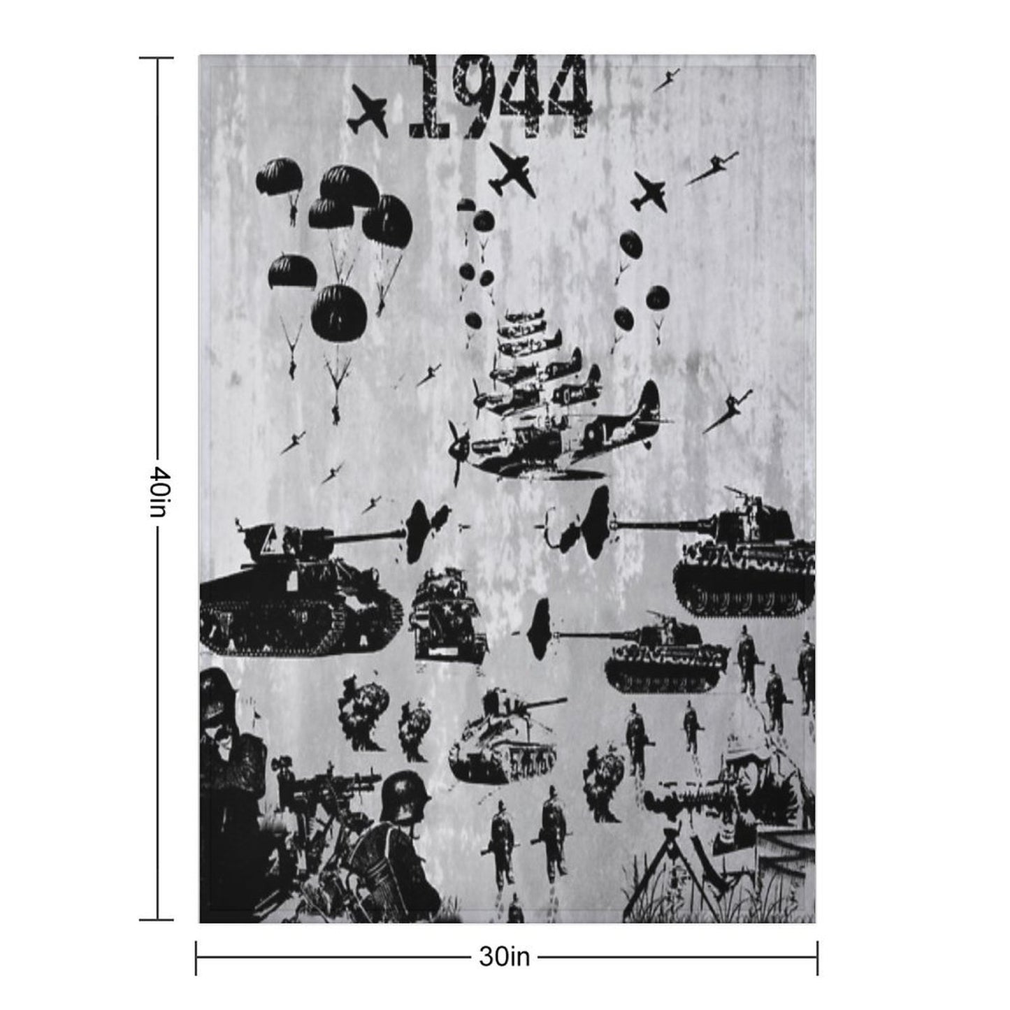 1944 WORLD WAR 2 Lightweight Throw Blanket