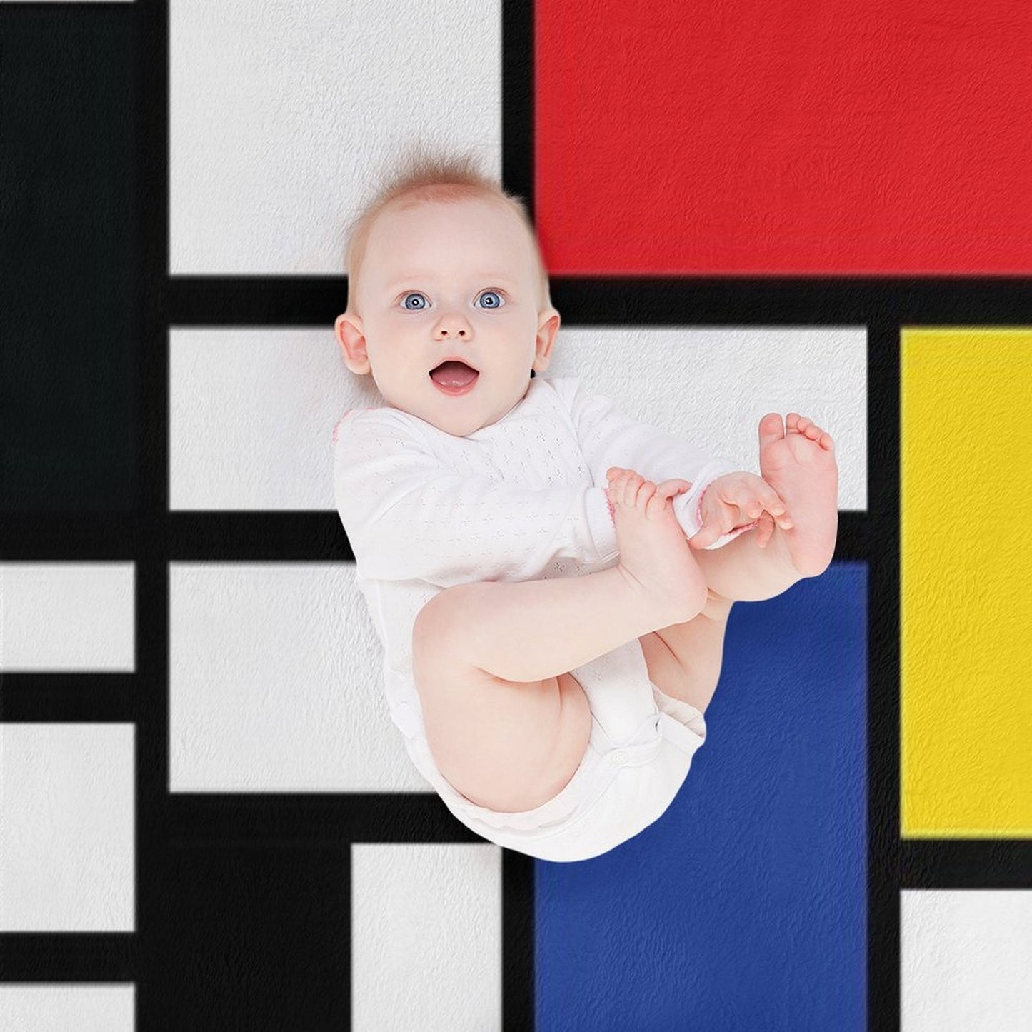 De Stijl #1 Machine-washable Throw Blanket