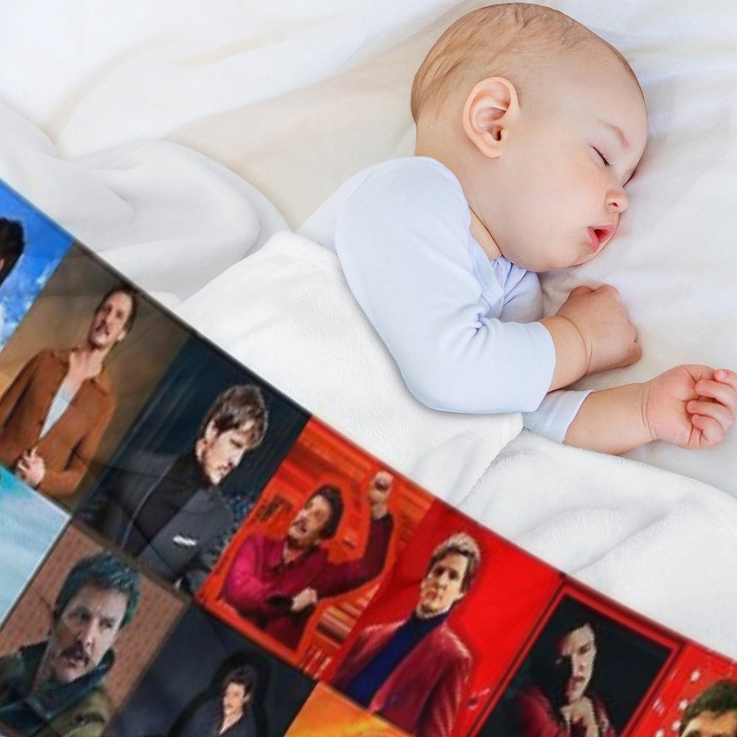 Pedro Pascal As The Progress Pride Flag Comfort Throw Blanket