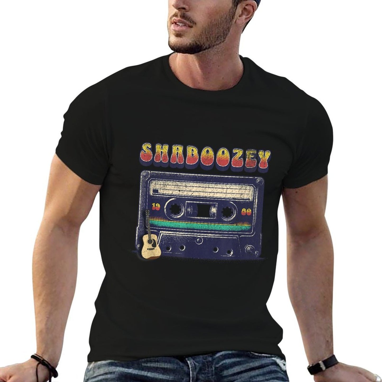 Shaboozey Retro Cassette Tape Design with Acoustic Guitar Classic T-Shirt