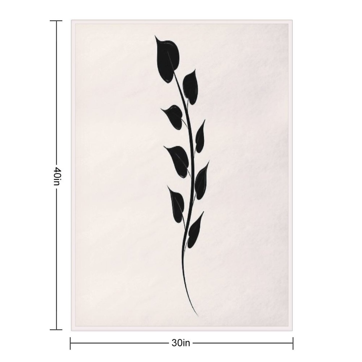 Minimalist Twig of Eucalyptus Branch in Black Abstract Watercolor Tropical Boho Minimalist Art Warm Earthy Tones Pastel Colors S Versatility Throw Blanket