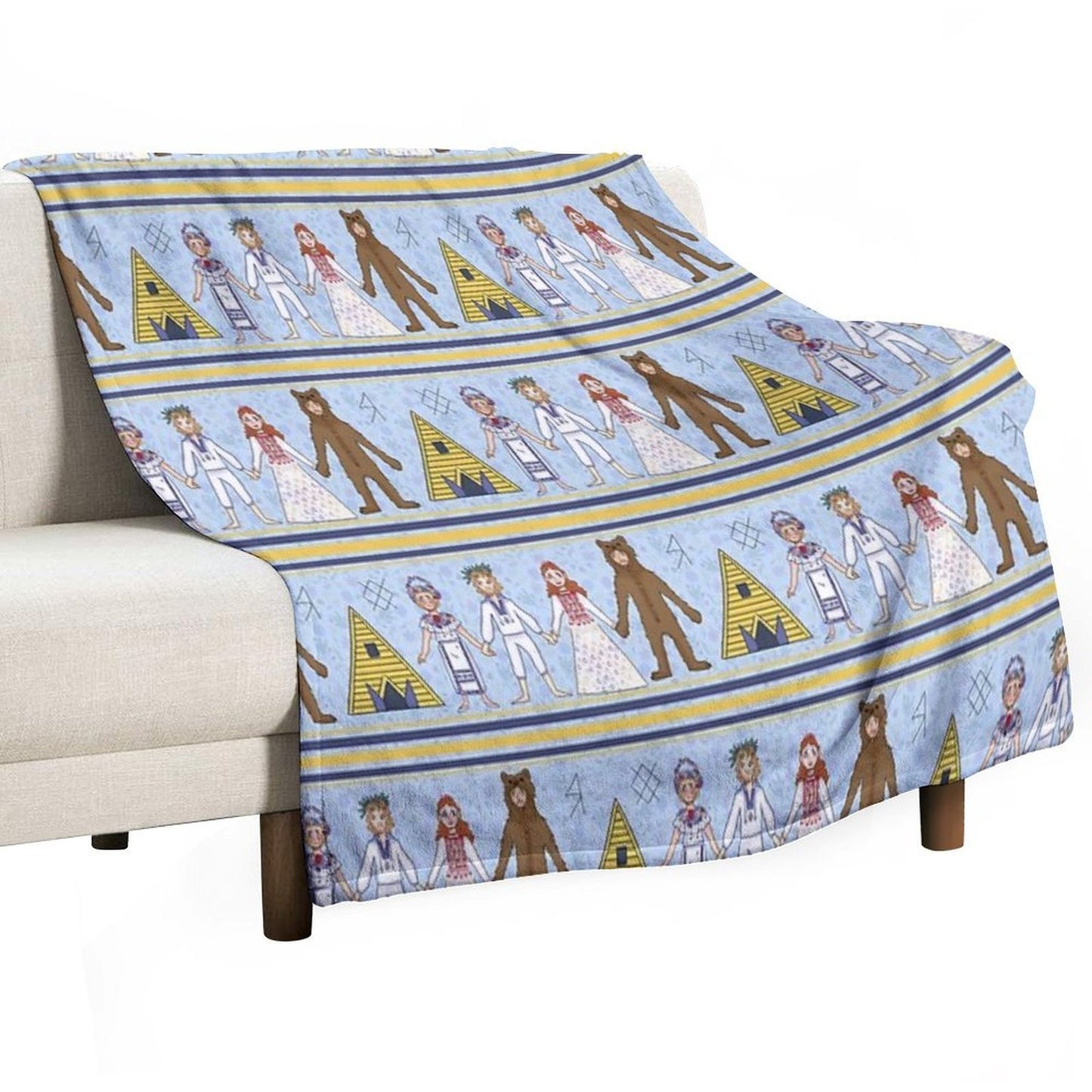 Midsommar Pattern #2 Plush Throw Blanket