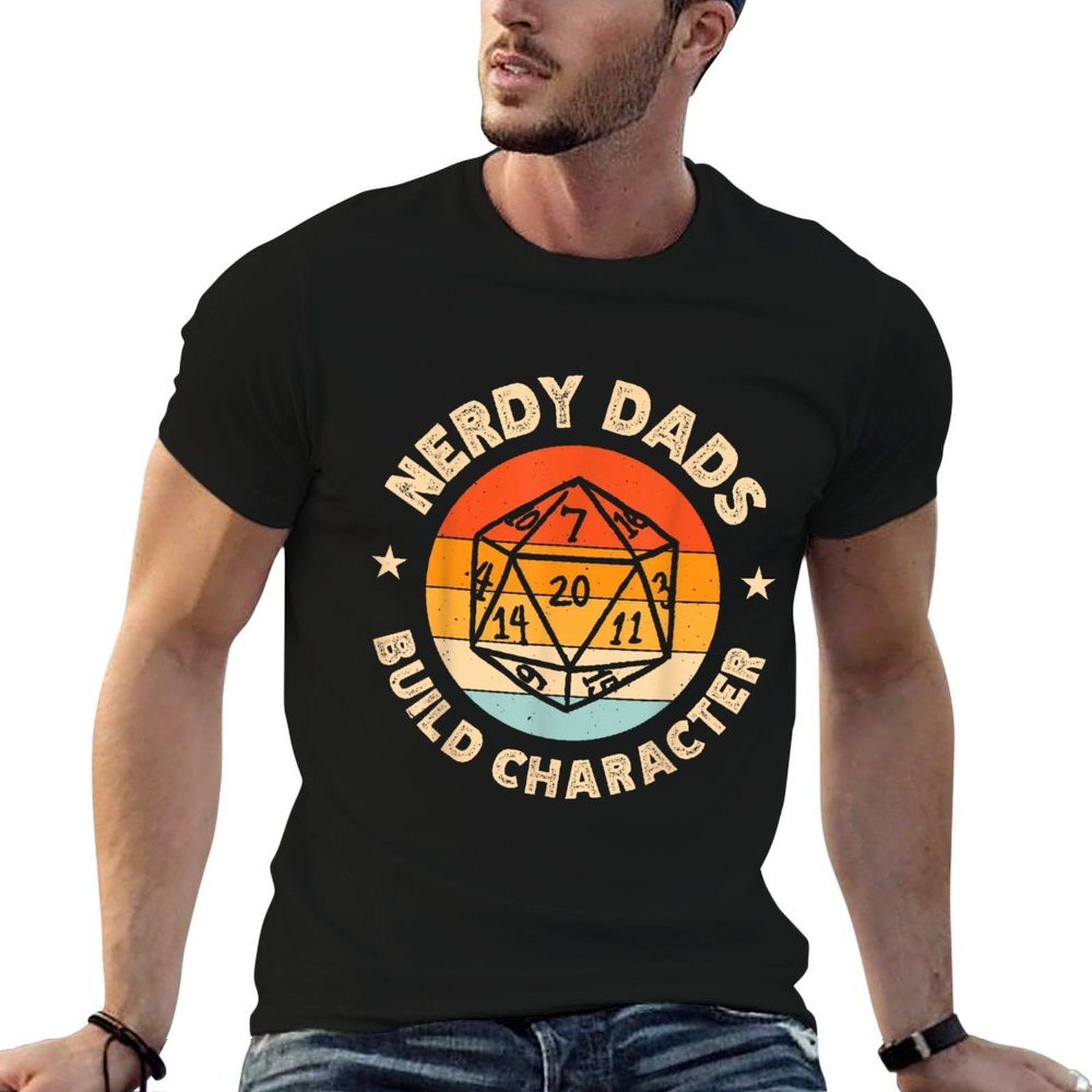 Nerdy Dads Build Character  Versatile T-Shirt