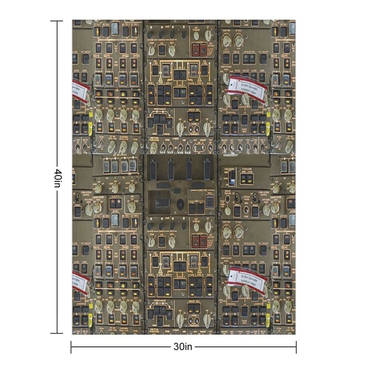 Boeing 747 Overhead Panel Cockpit Premium Throw Blanket