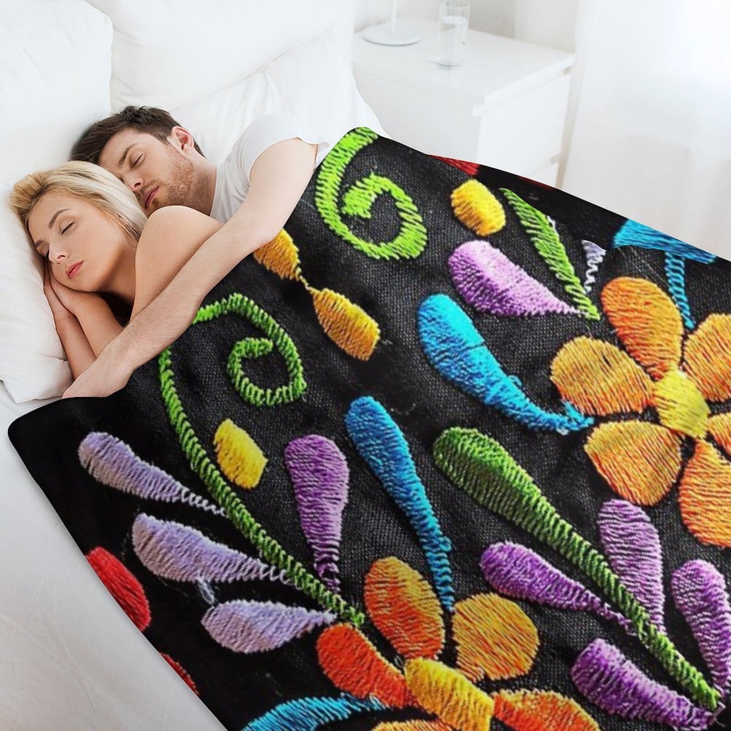Mexican Flowers Versatility Throw Blanket