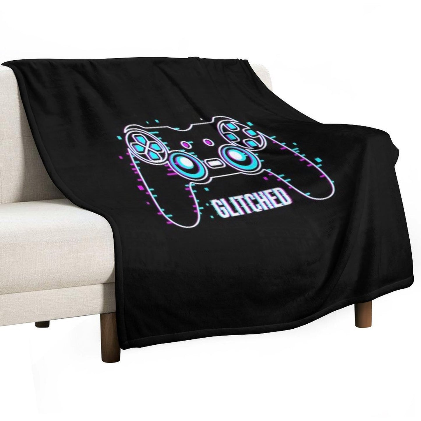 Video Game Controller - Glitched Anti-pilling Throw Blanket