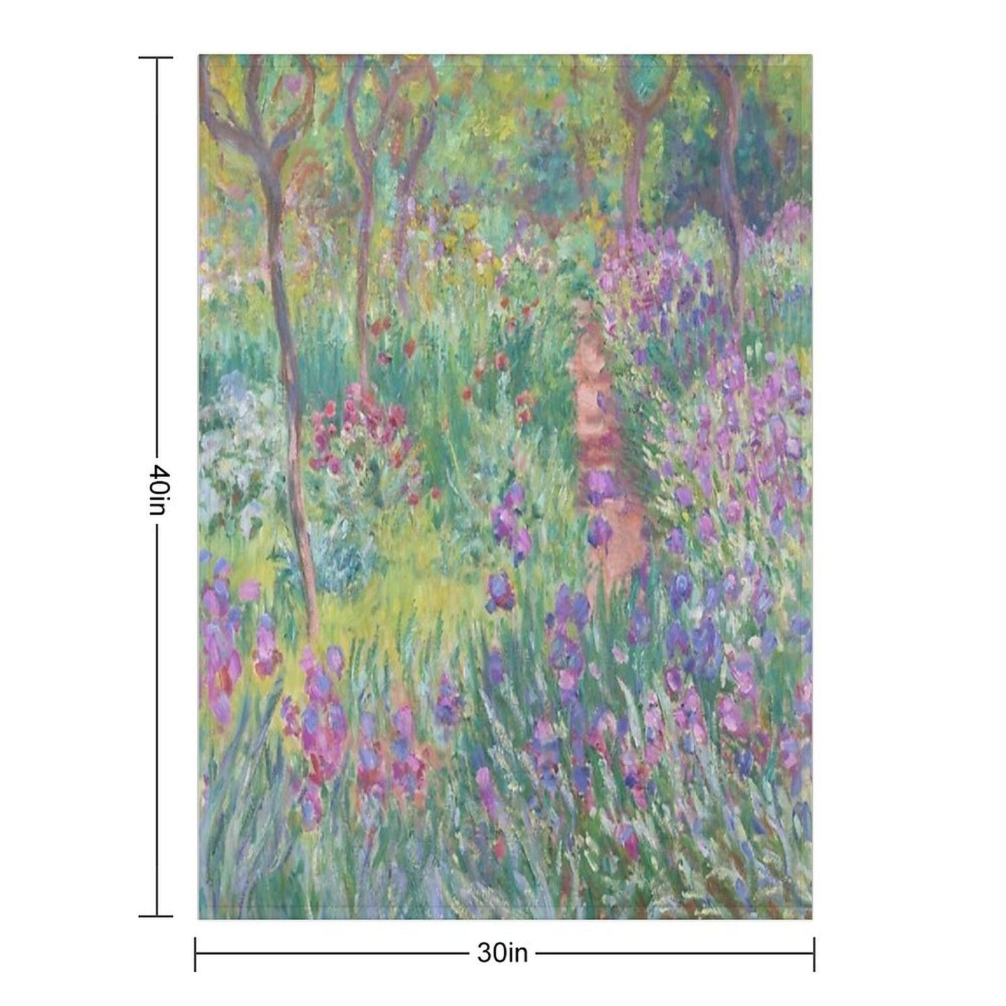 The Artist's Garden at Giverny Eco-conscious Throw Blanket