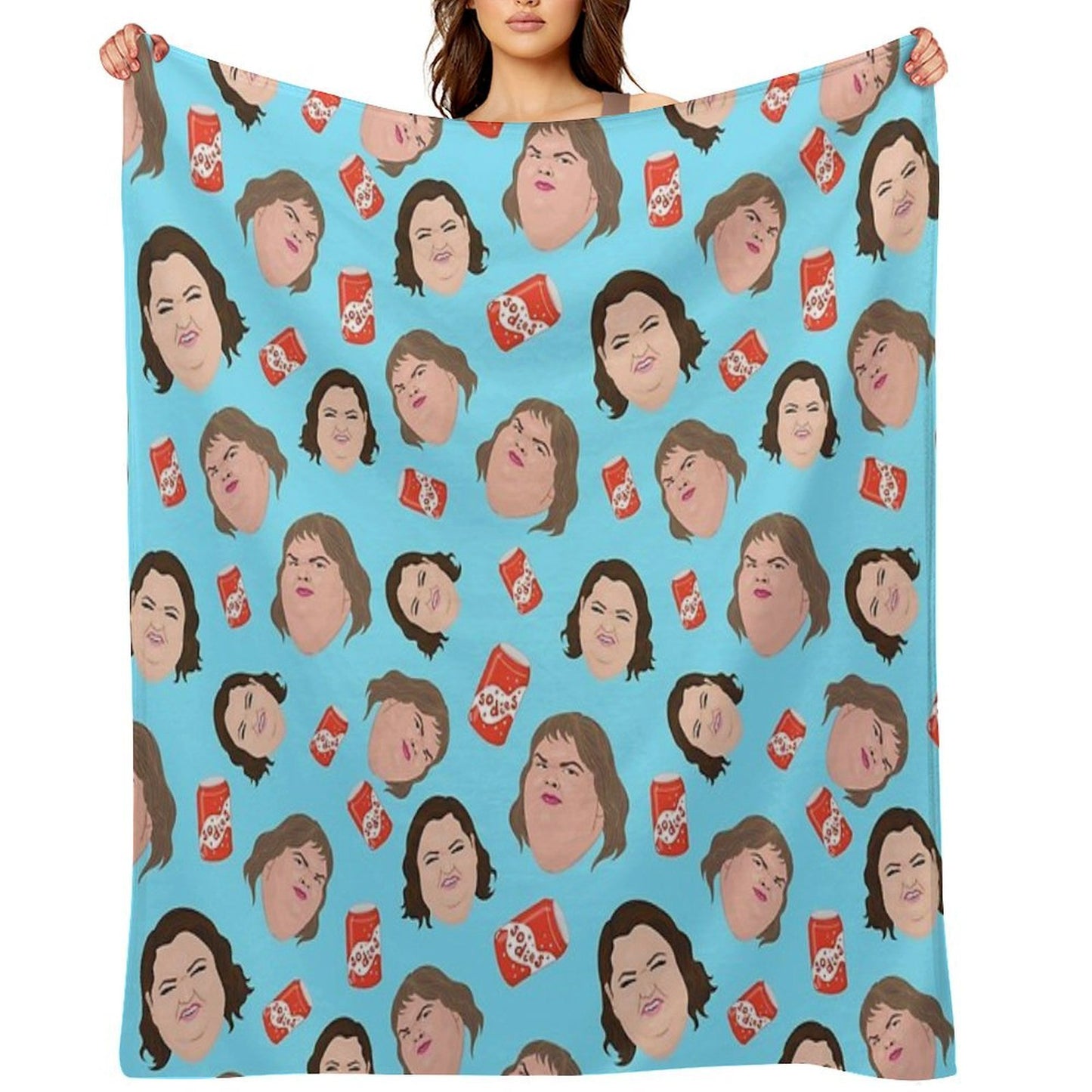 1000lb Sisters - Repeat Print - Sodies - Slaton Sisters - Amy Tammy Quick-dry Throw Blanket
