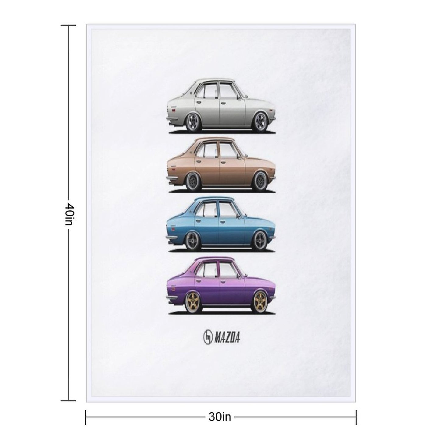 Mazda RX2 Set Compact Throw Blanket
