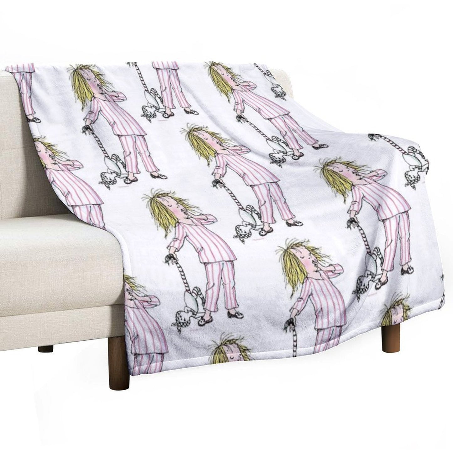 Yawning Eloise in Her Pajamas Eco-conscious Throw Blanket