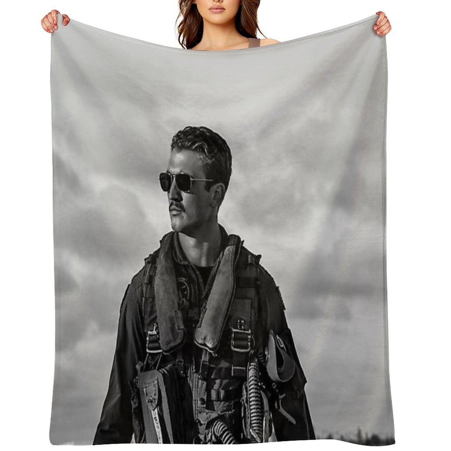 Miles B&W Multi-functional Throw Blanket