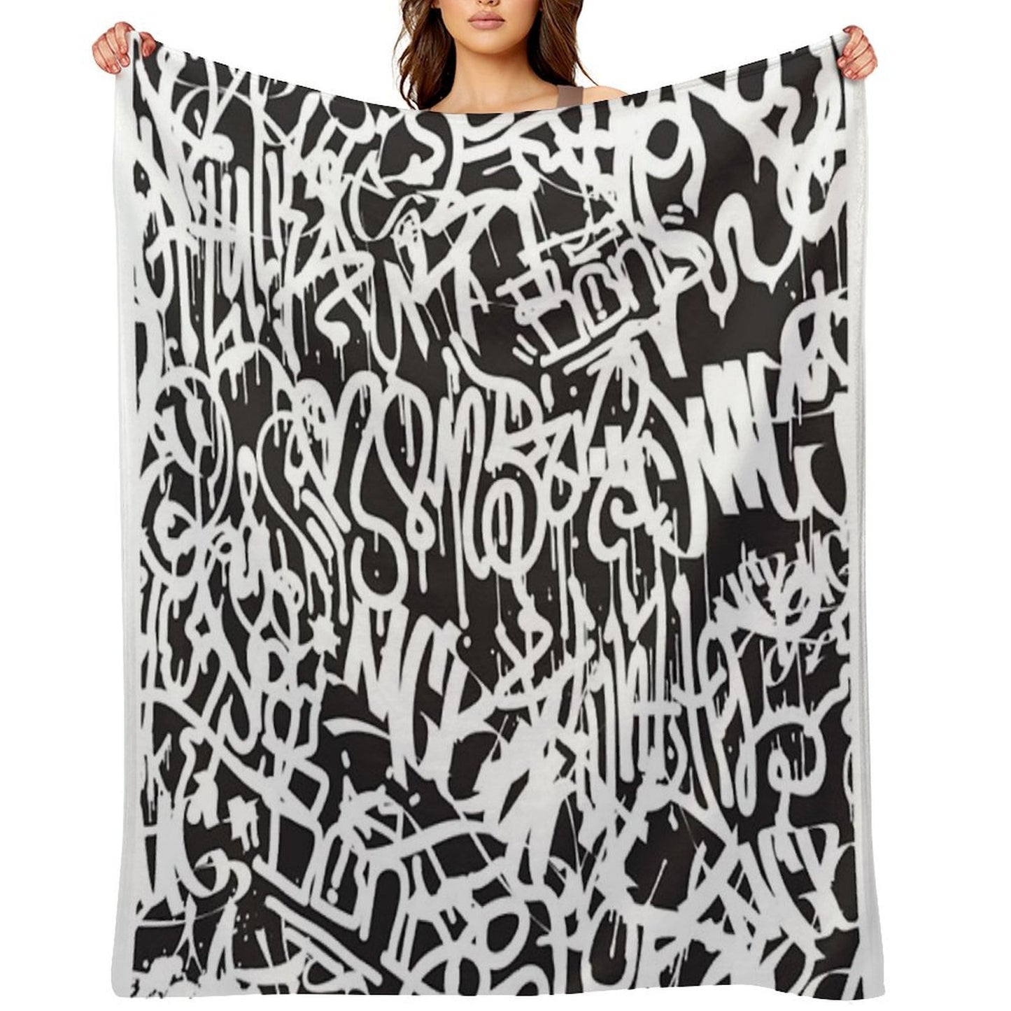 All There in Black And White Premium Throw Blanket