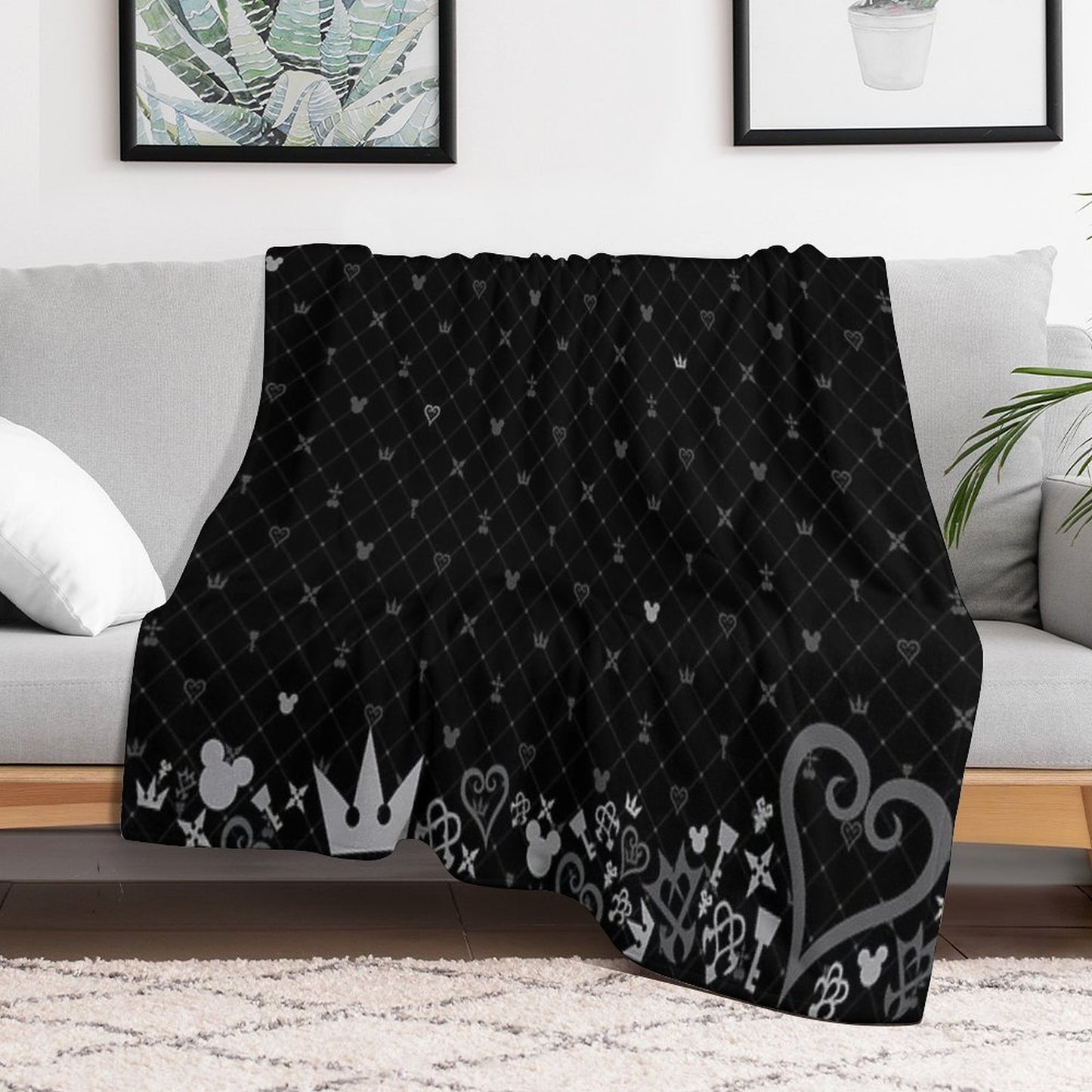 Kingdom Hearts Pattern2 Anti-pilling Throw Blanket