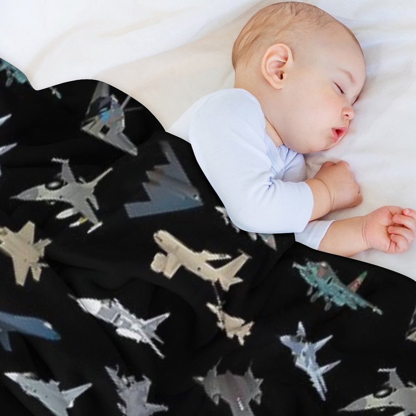 Modern Military Airplanes Easy Care Throw Blanket