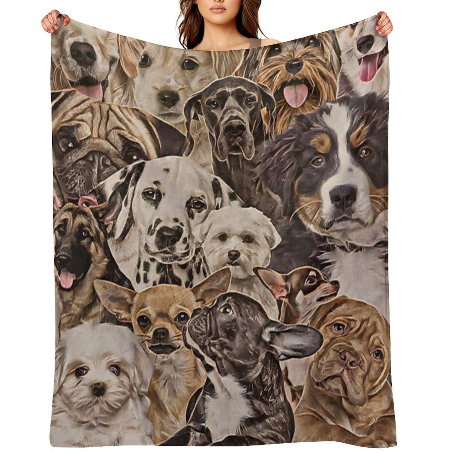 Cool Dogs ) All-season Throw Blanket