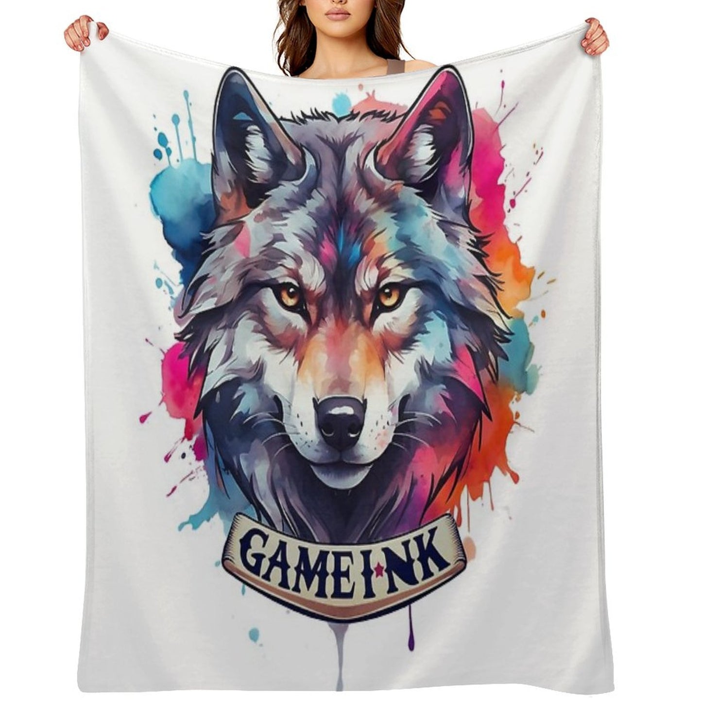 Gameink. Wolf Lightweight Throw Blanket