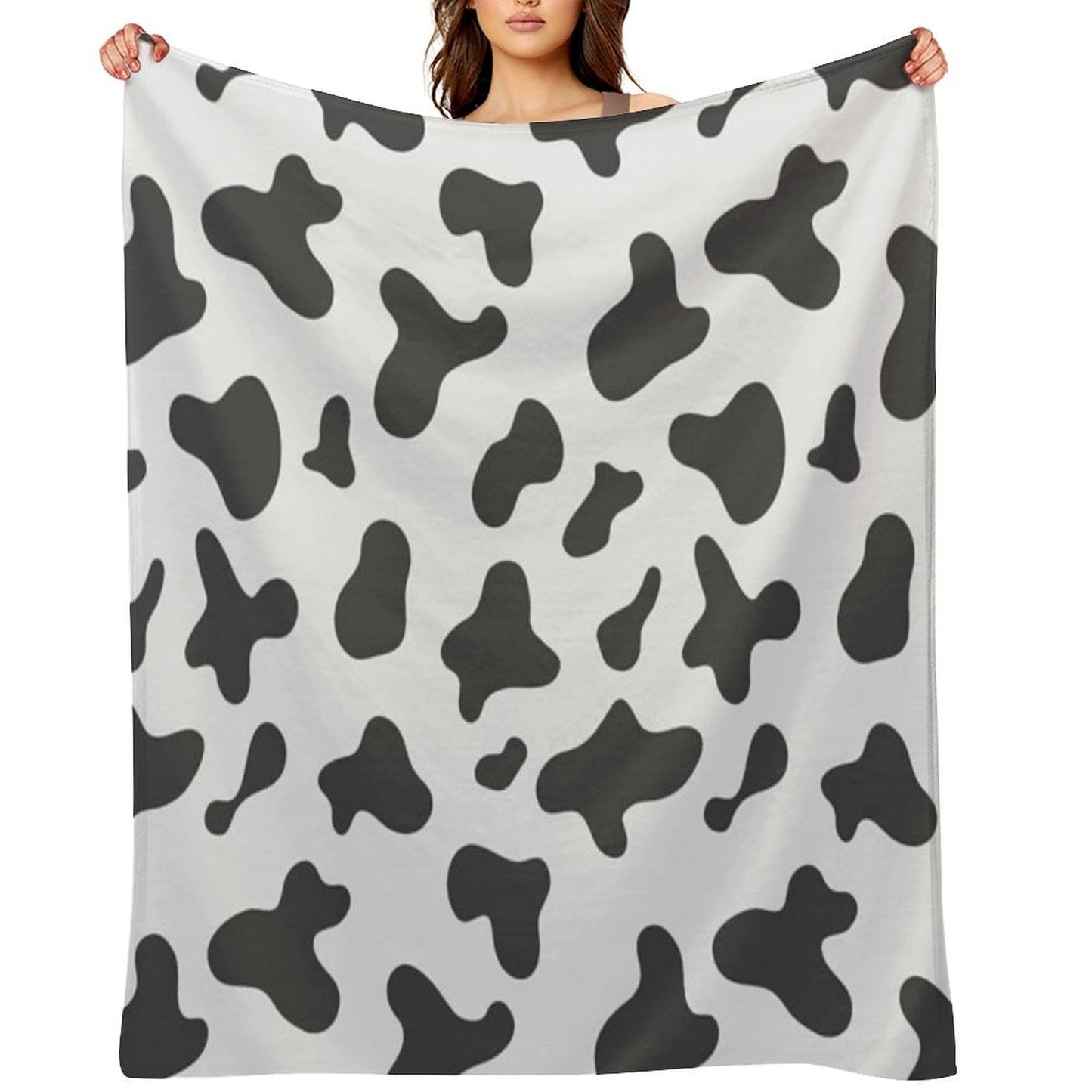 Kawaii Cow Pattern Lightweight Throw Blanket
