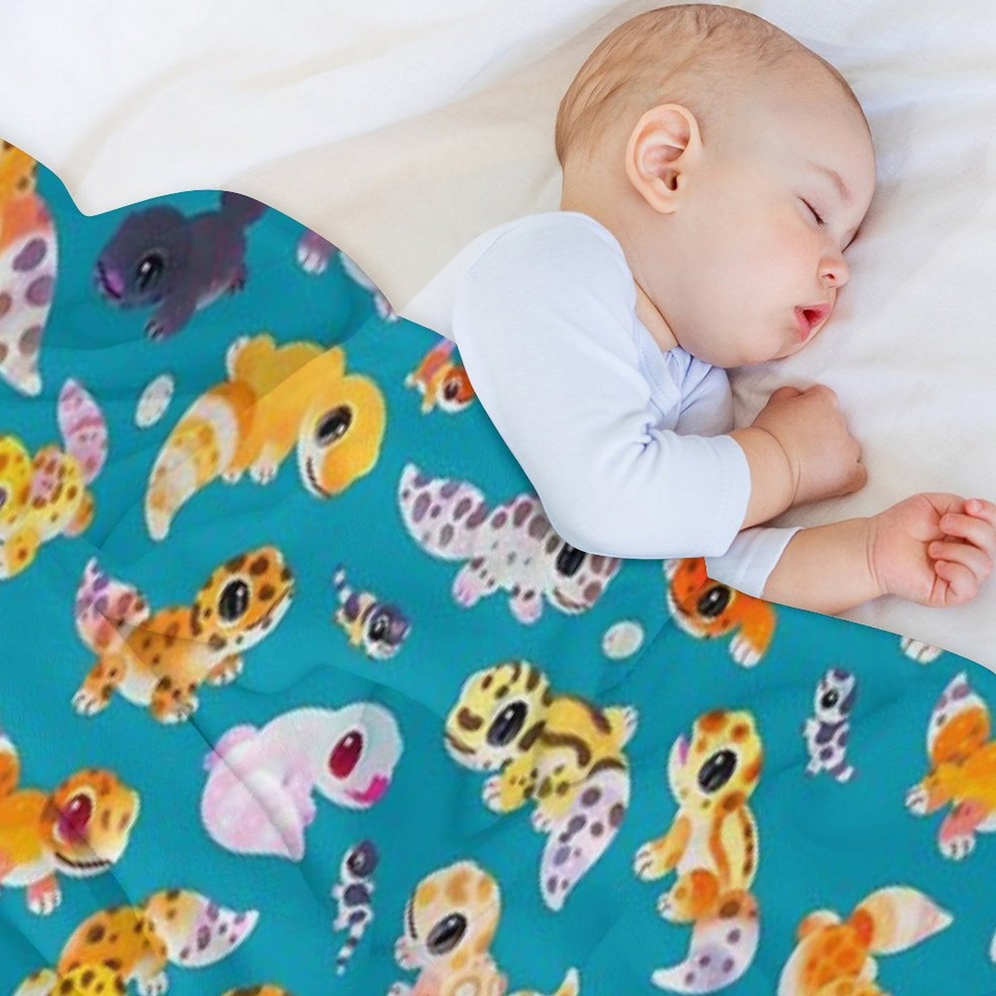 Leopard Gecko - Green Anti-pilling Throw Blanket
