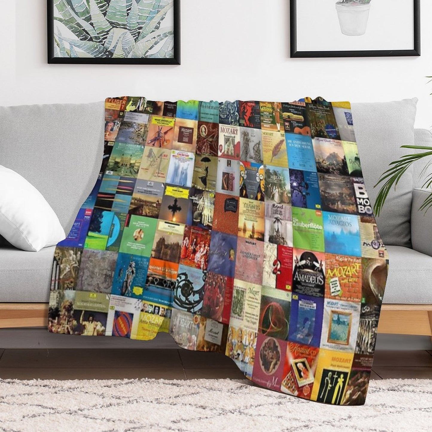 Mozart Album Covers Velvety-soft Throw Blanket