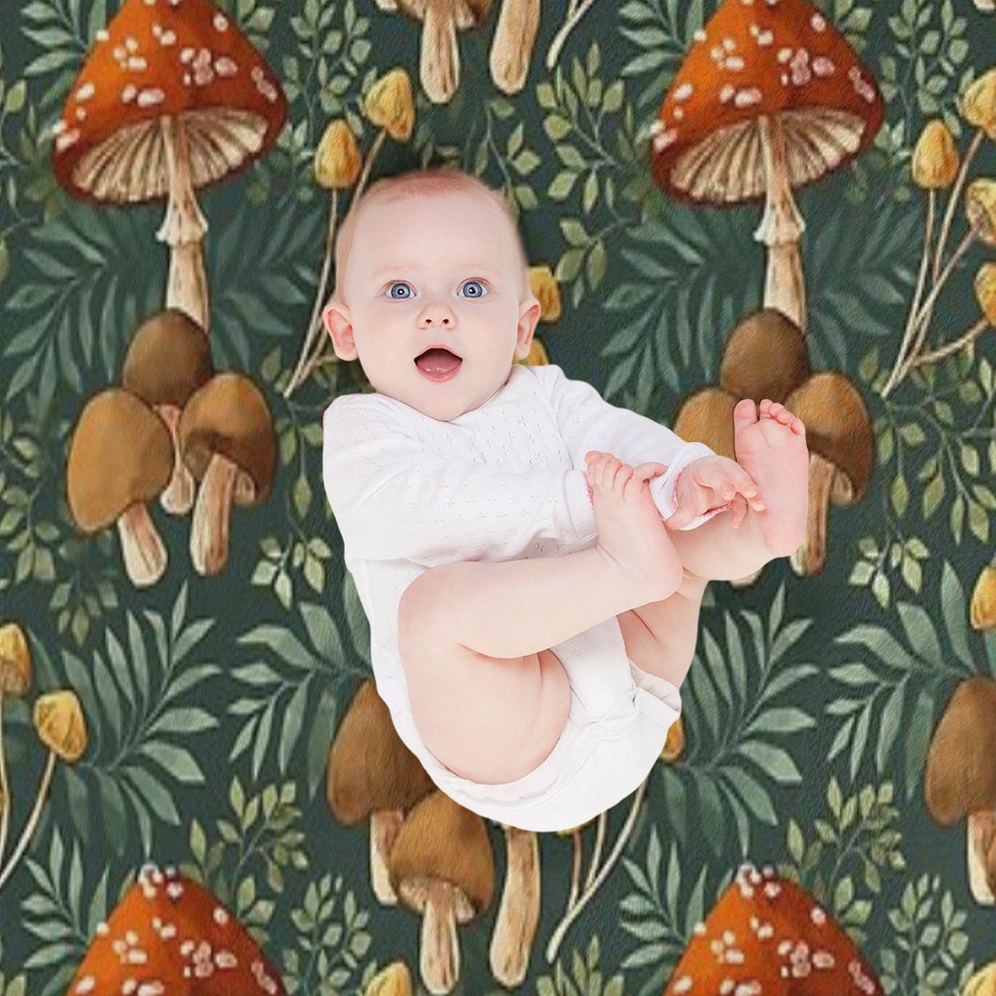 Woodland Mushroom Spray Durable Throw Blanket
