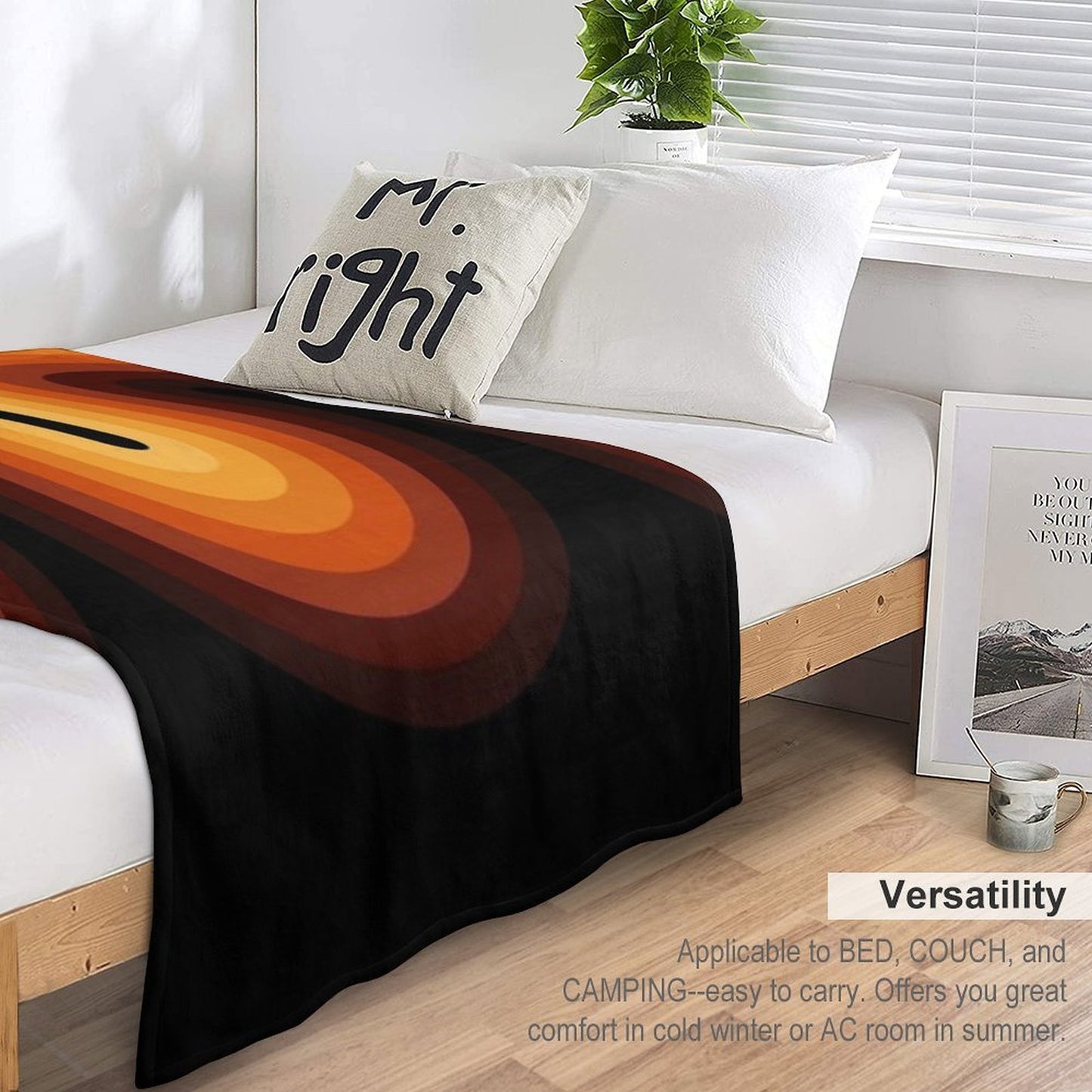 Retro Wave Anti-pilling Throw Blanket