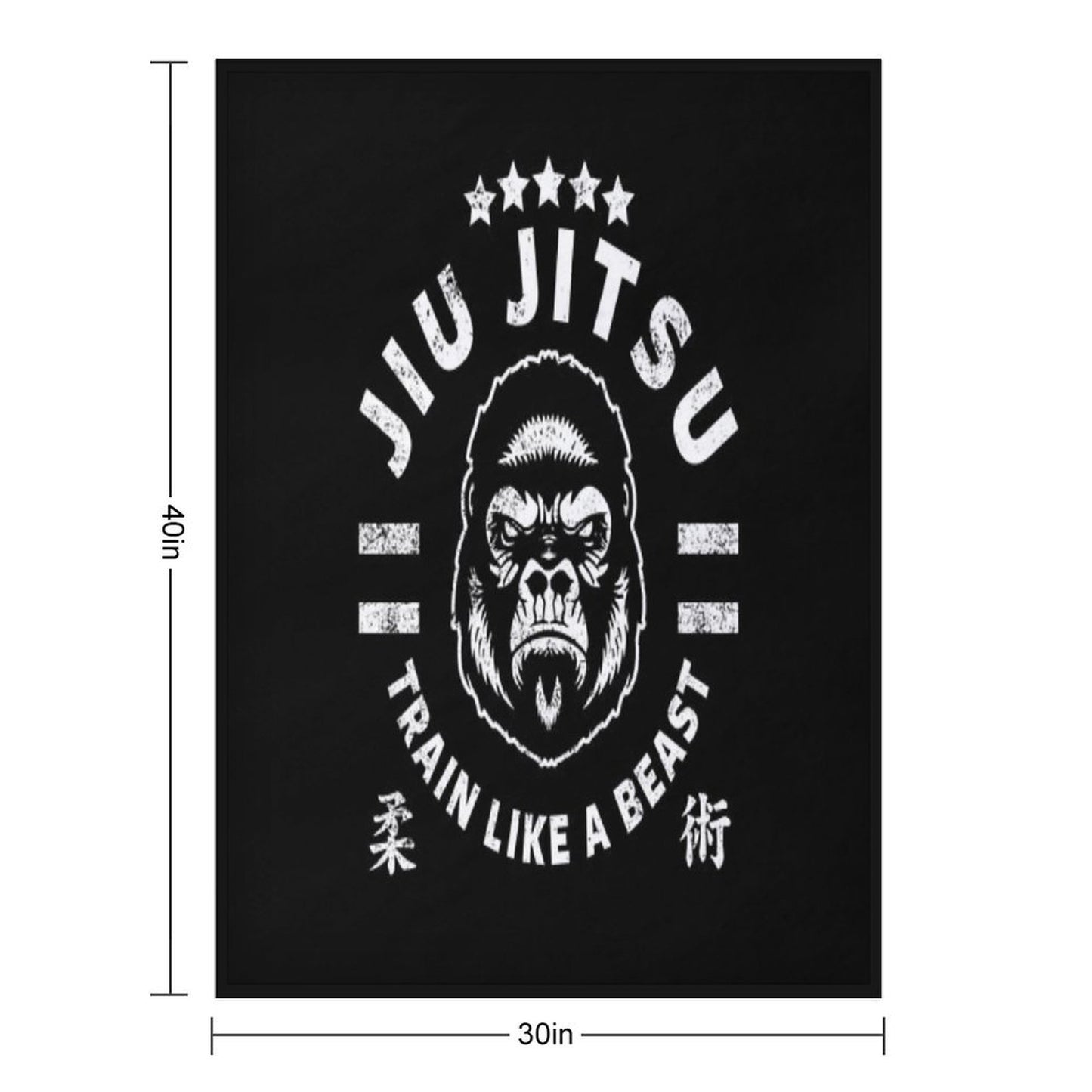 JIU JITSU - TRAIN LIKE A BEAST Easy Care Throw Blanket