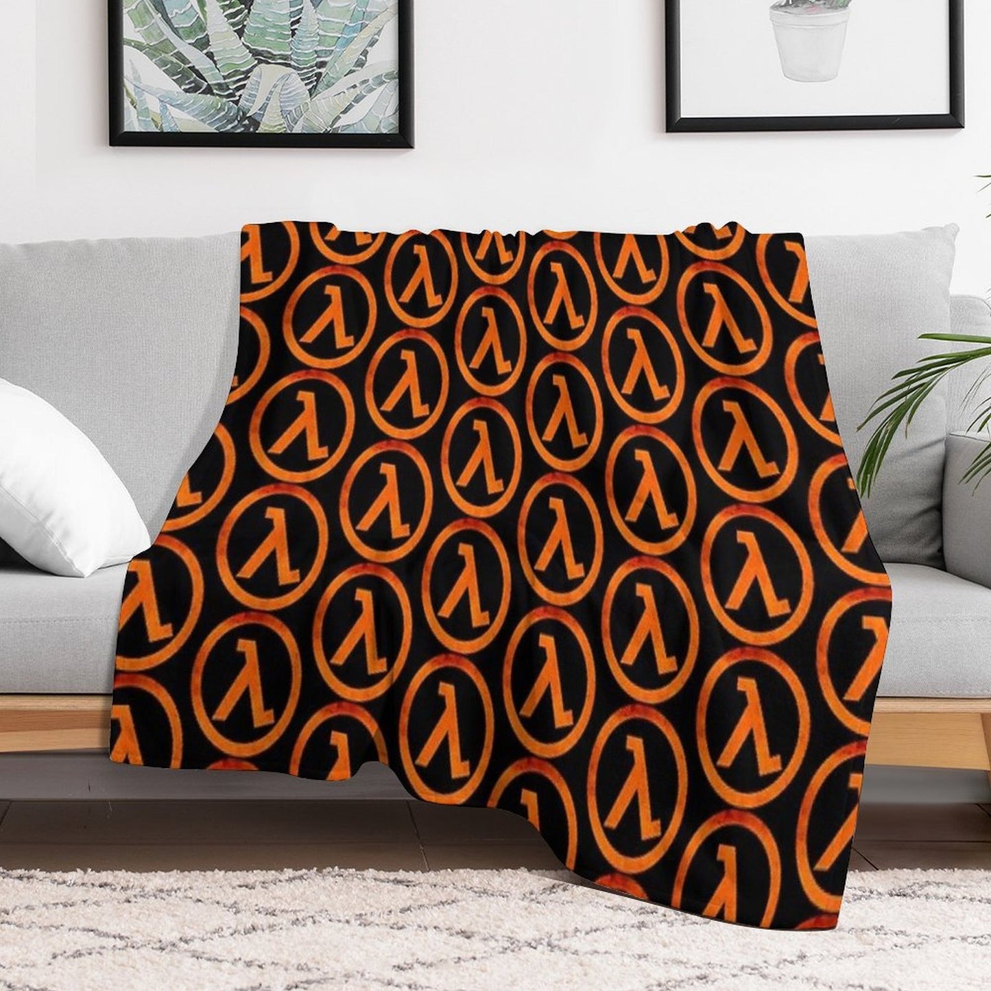 -GAMING- Half Life Rust Logo Shrink-resistant Throw Blanket