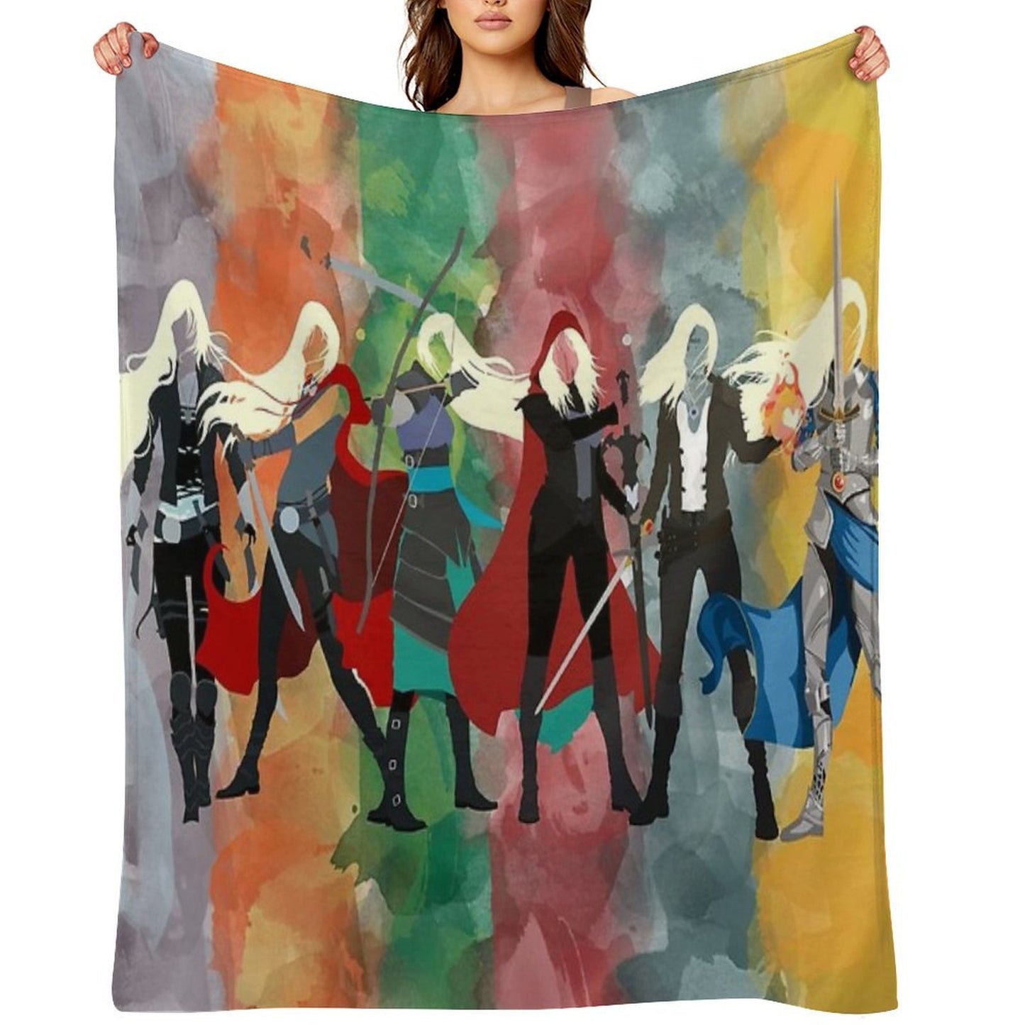 Throne of Glass Series Watercolor Durable Throw Blanket