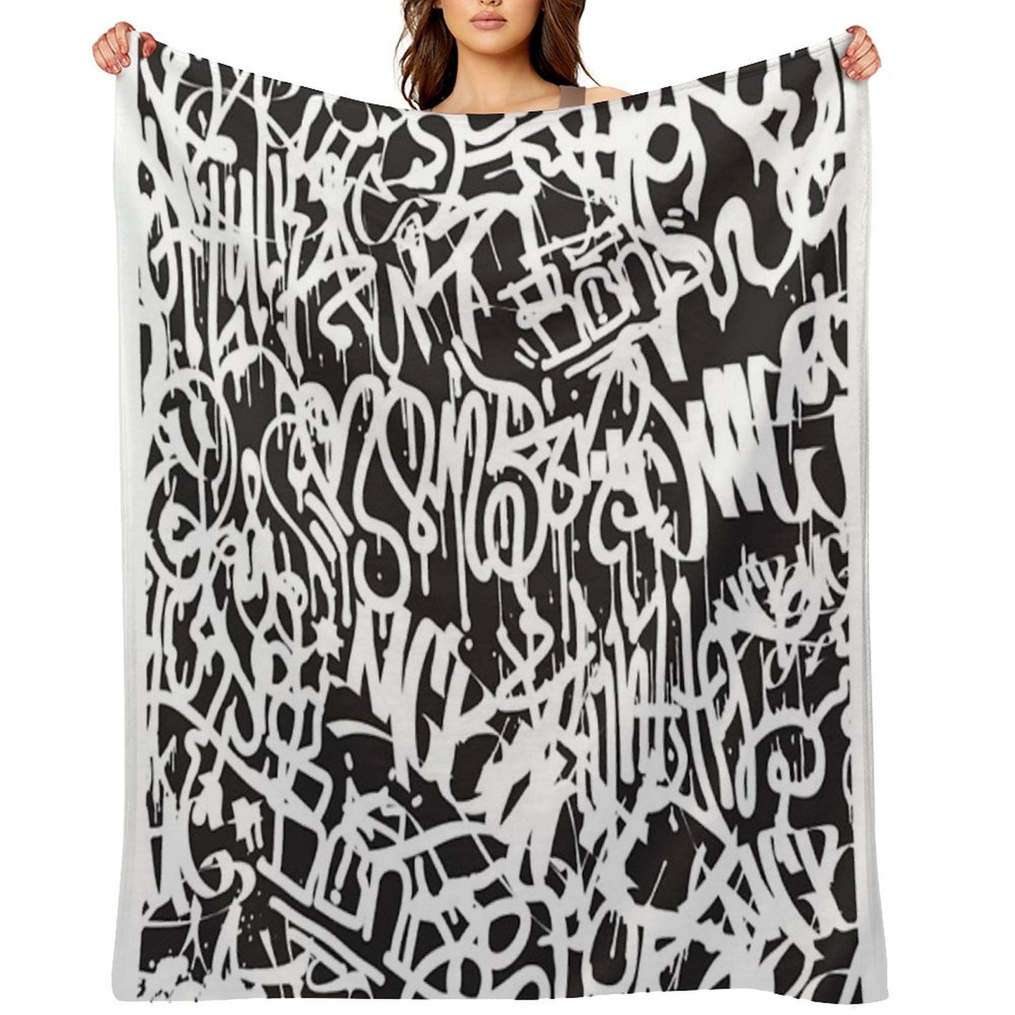 All There in Black And White Premium Throw Blanket