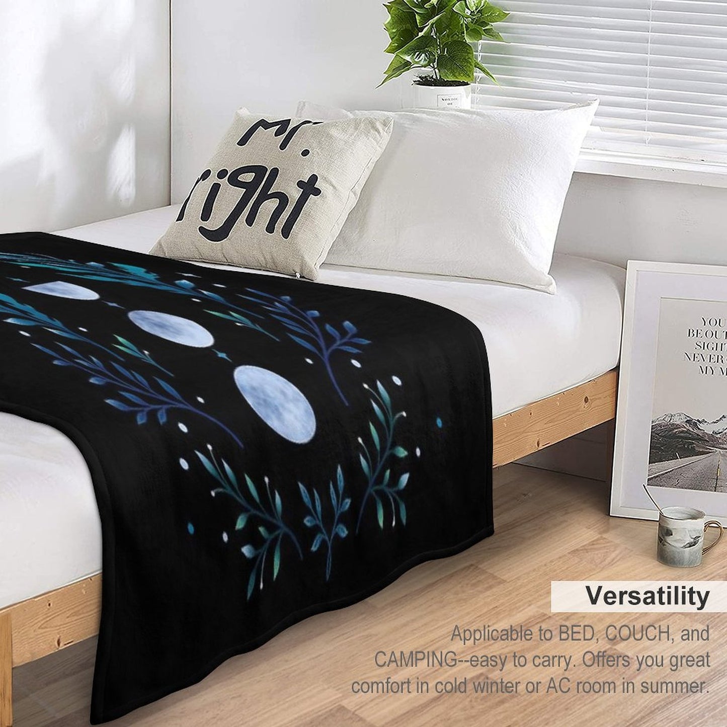 Moonlit Garden Compact Throw Blanket